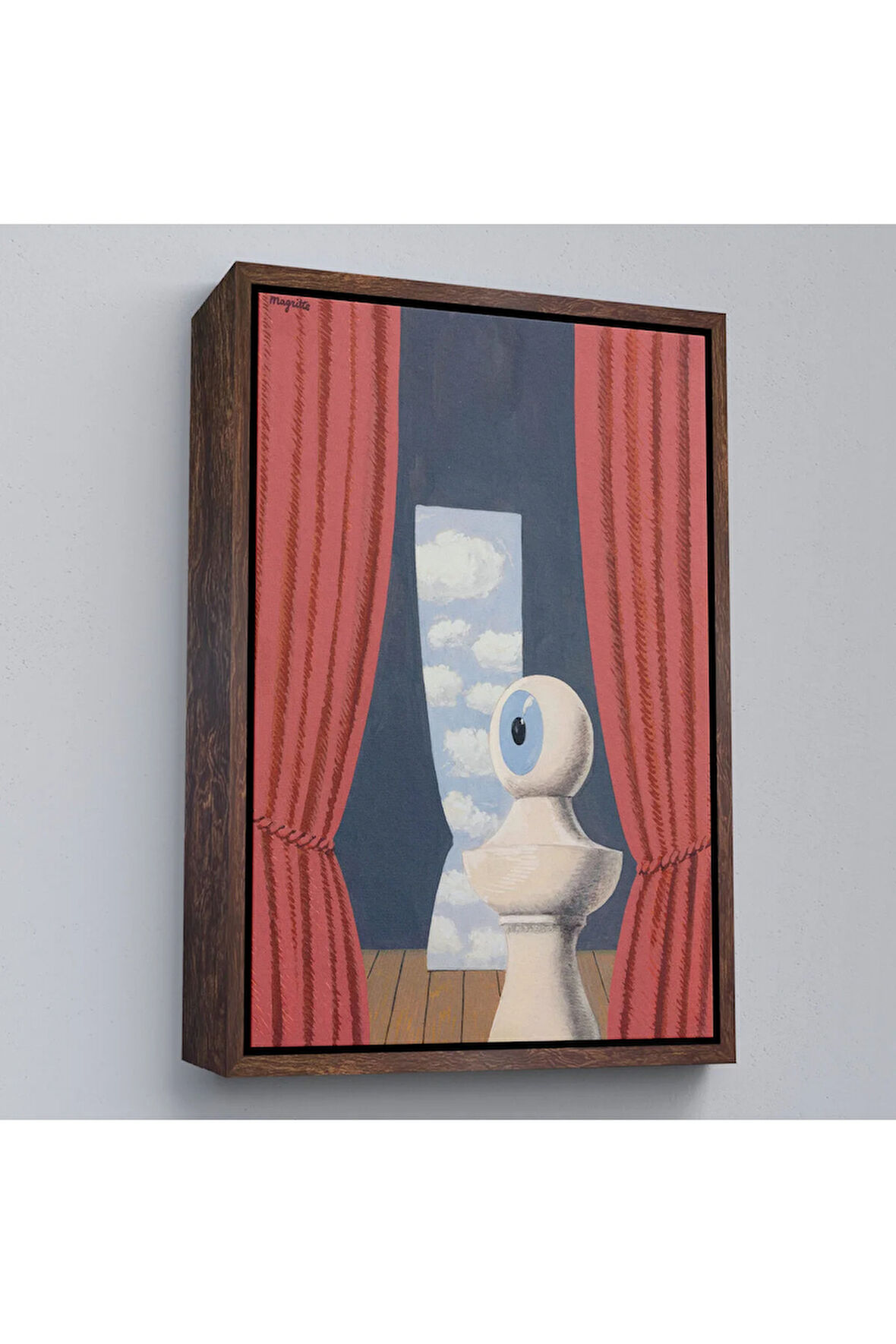 Ahşap Çerçeveli Rene Magritte Belçika Sürrealizim Shekspare Tablo-7327