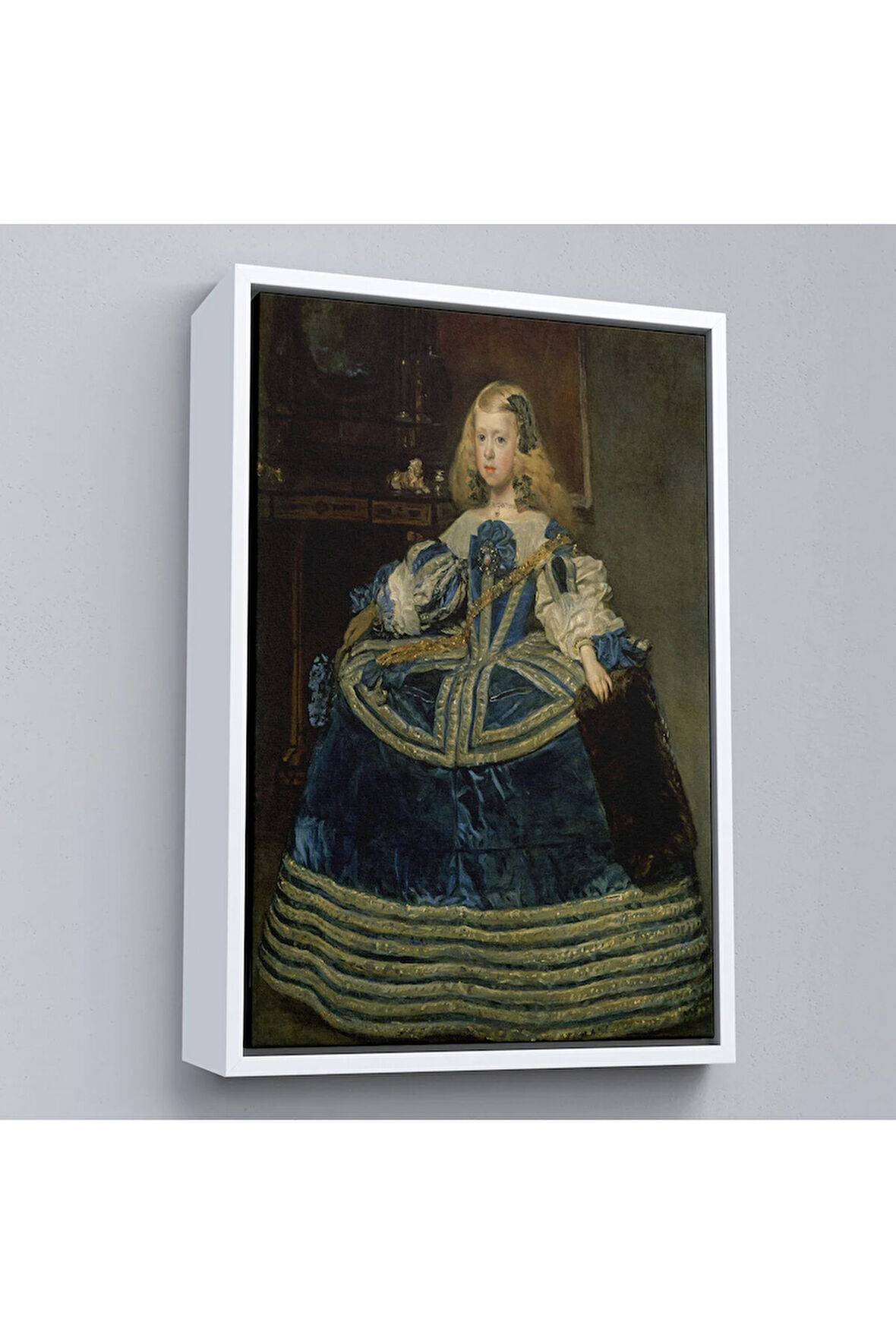 Ahşap Çerçeveli Diego Velázquez - İnfanta Margarita'Nın Portre Tablo-7333