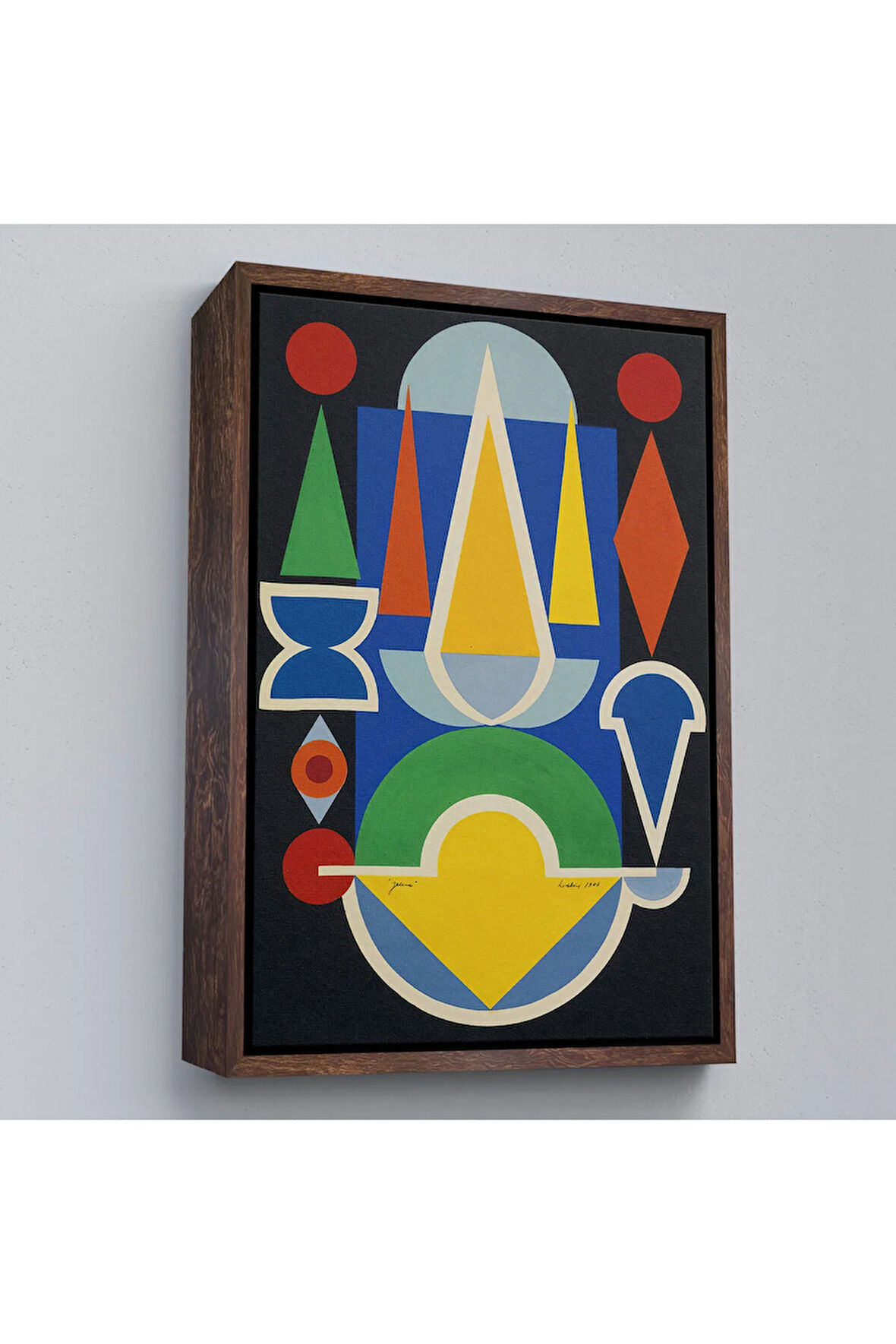 Ahşap Çerçeveli Auguste Herbin - Kompozisyon Çiçek Meyve Tablo-7335