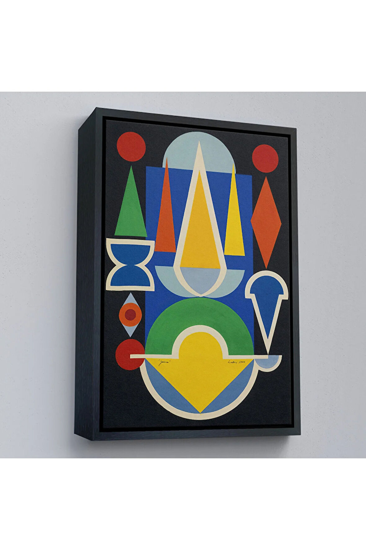 Ahşap Çerçeveli Auguste Herbin - Kompozisyon Çiçek Meyve Tablo-7335