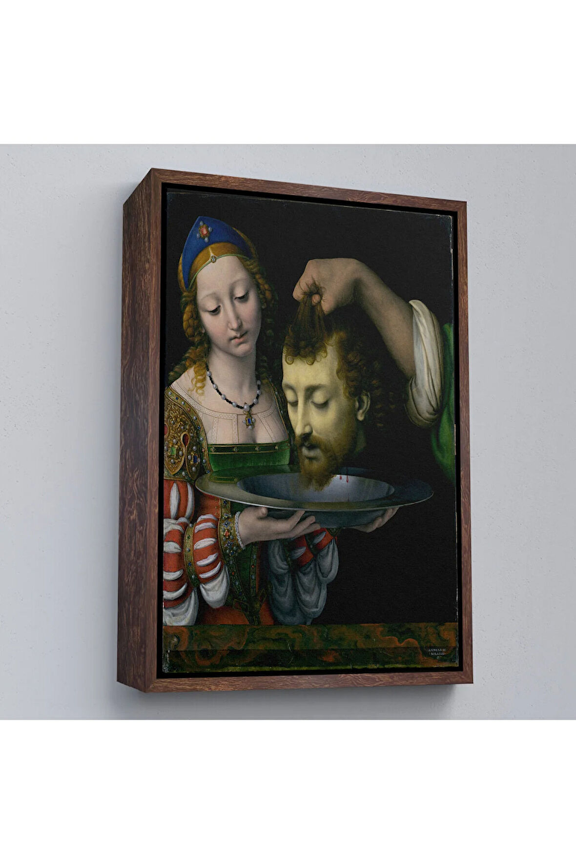 Ahşap Çerçeveli Salome İle Vaftizci Yahya'Nın Başının Kesilmesi Tablo-7339