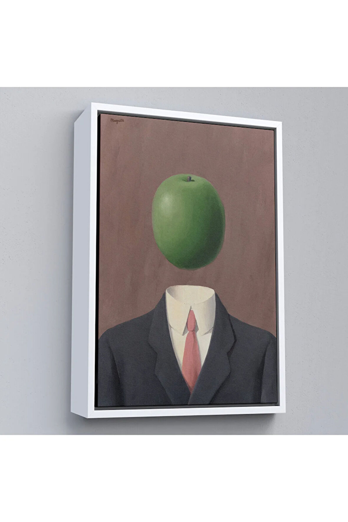 Ahşap Çerçeveli Rene Magritte - Soyut Sabit Fikir Tablosu-7343