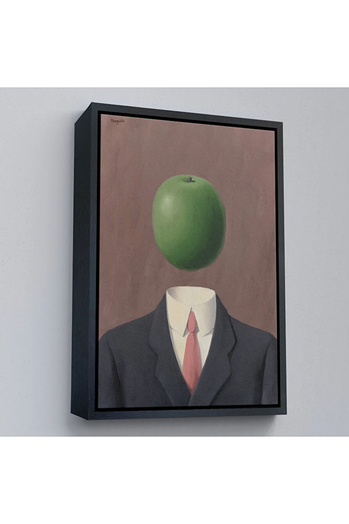 Ahşap Çerçeveli Rene Magritte - Soyut Sabit Fikir Tablosu-7343