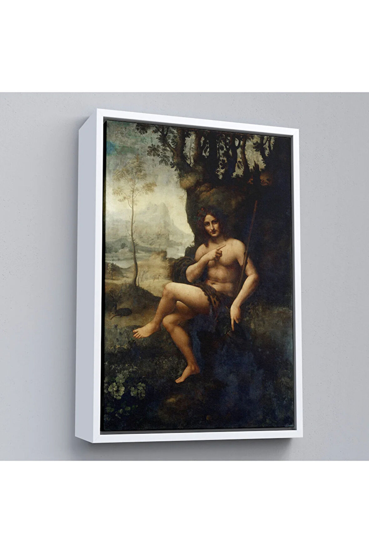 Ahşap Çerçeveli LeoTTÇ.KNVdo Da Vinci - Francesco Melzi - Bacchus Tablo-7351