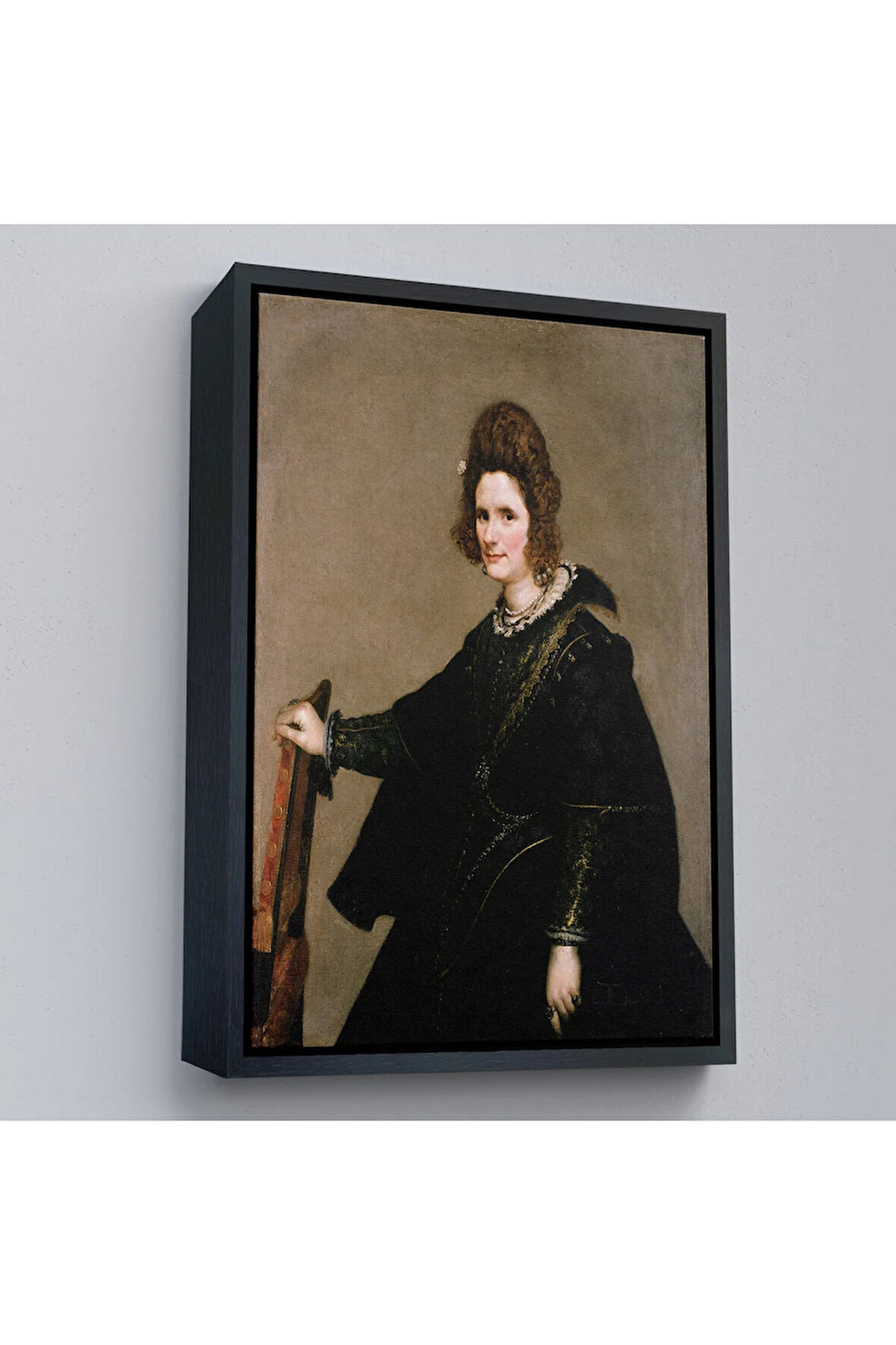 Ahşap Çerçeveli Diego Velázquez - Kadın Portresi Tablo-7377