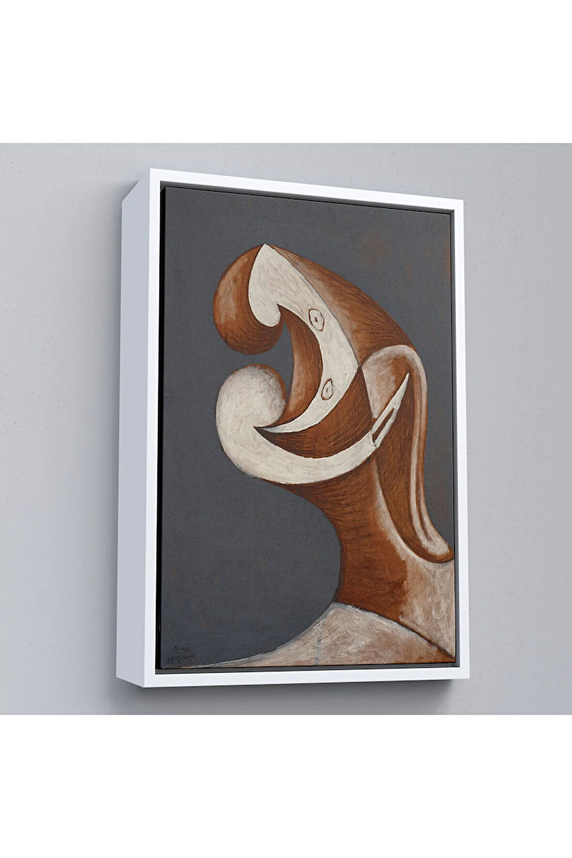 Ahşap Çerçeveli Pablo Picasso - Soyut Baş Tablosu-7382
