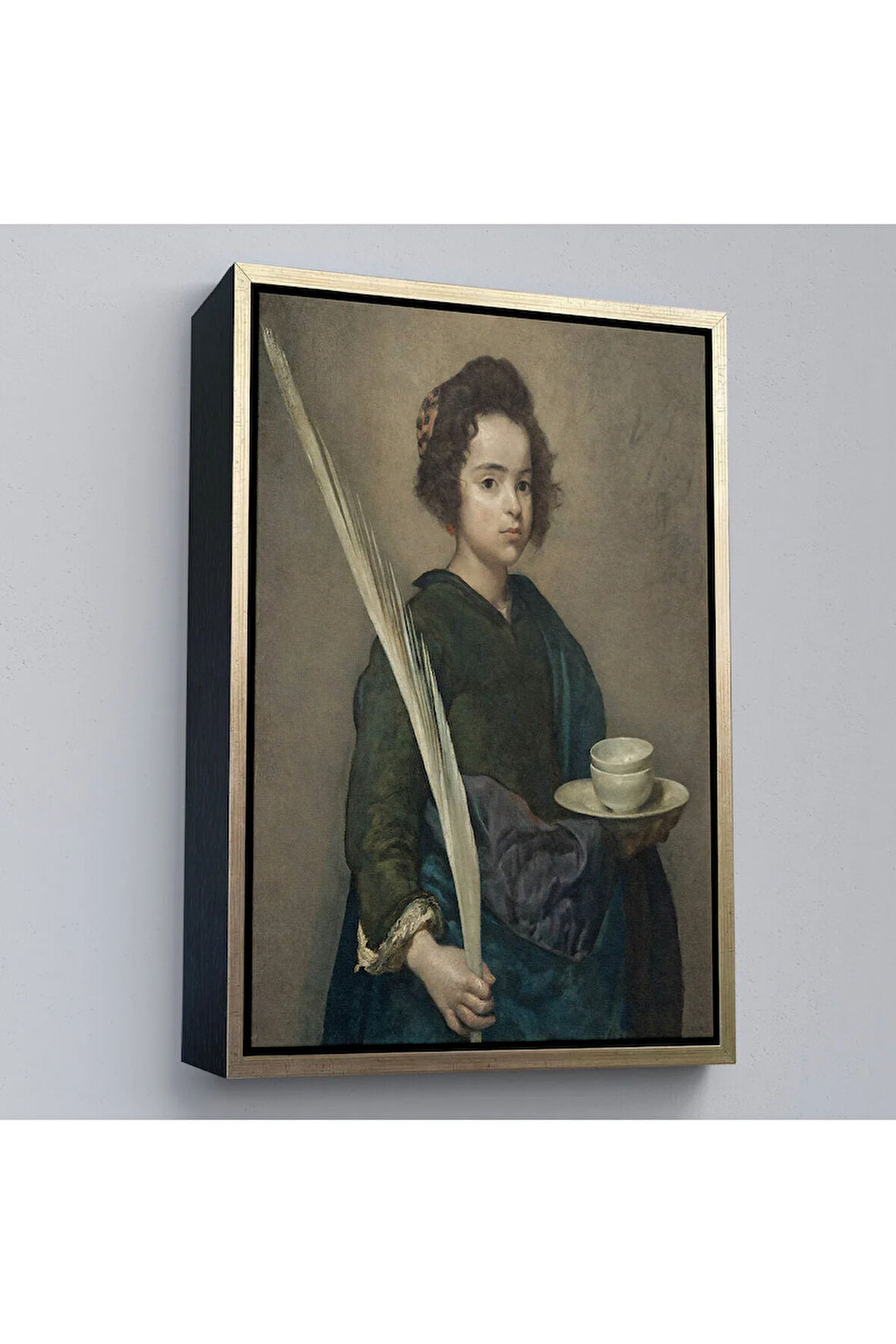 Ahşap Çerçeveli Diego Velazquez - Aziz Rufina Tablo-7390