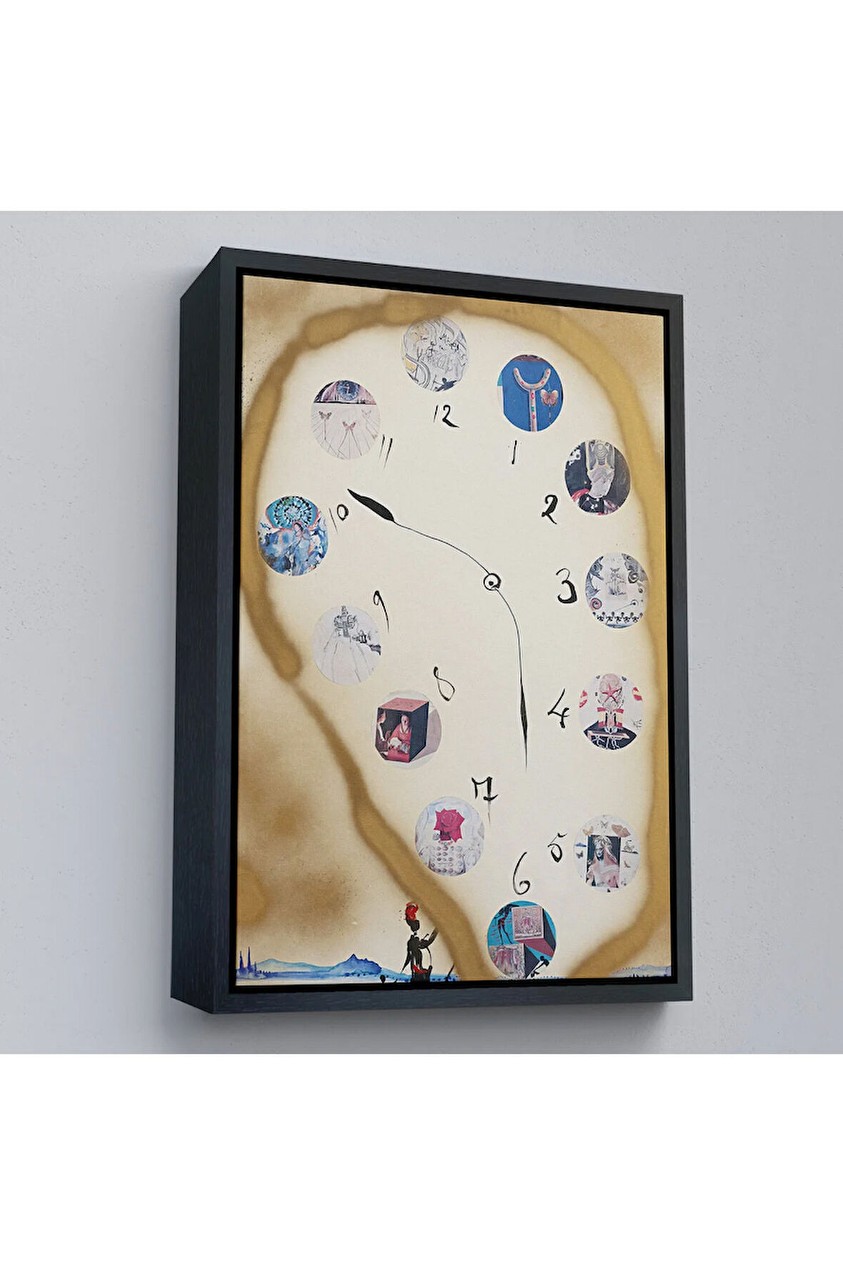 Ahşap Çerçeveli Salvador Dali - Horloge Tablo-7396