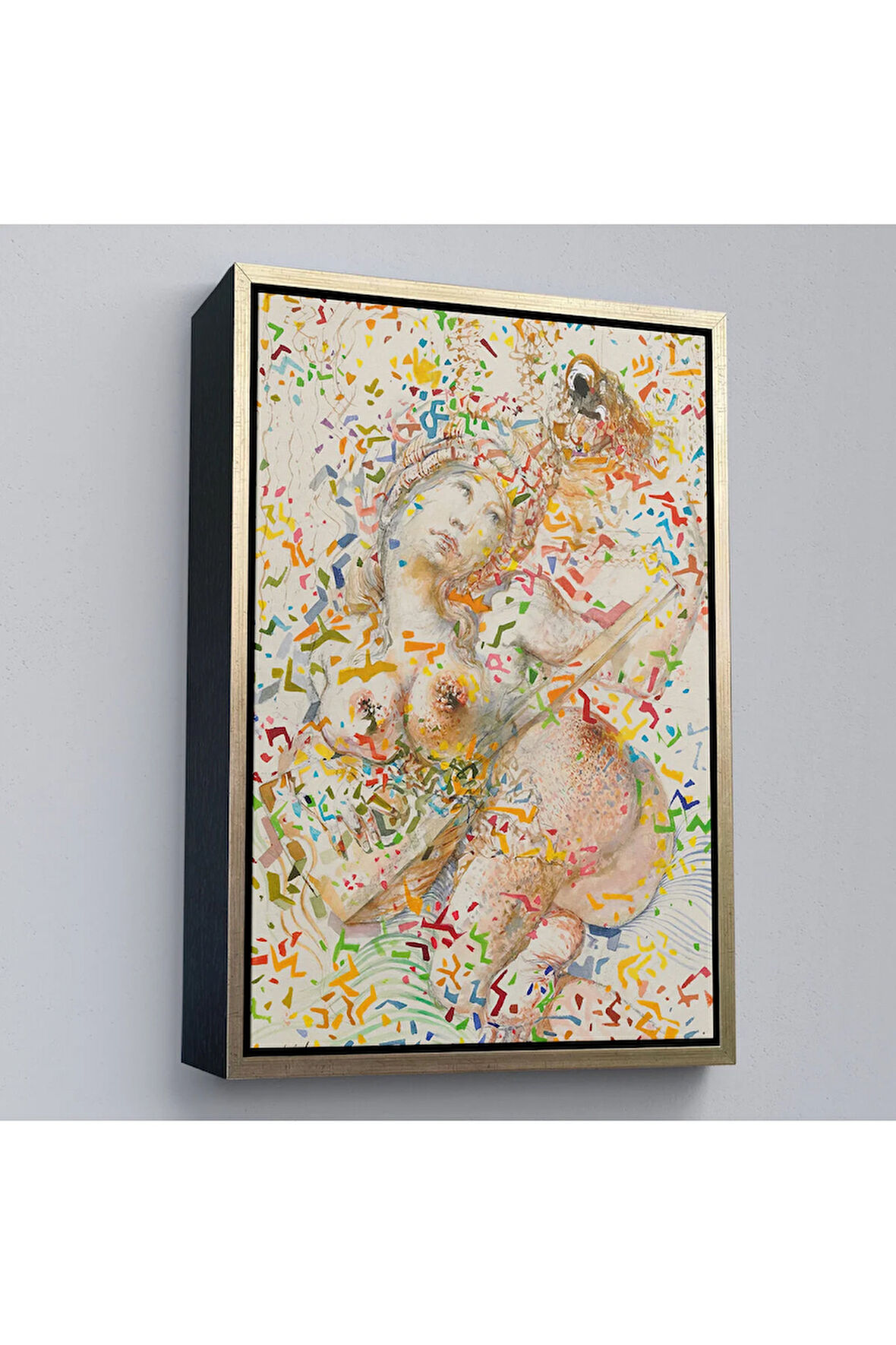 Ahşap Çerçeveli Salvador Dali - Joueuse De Mandole Tablo-7397