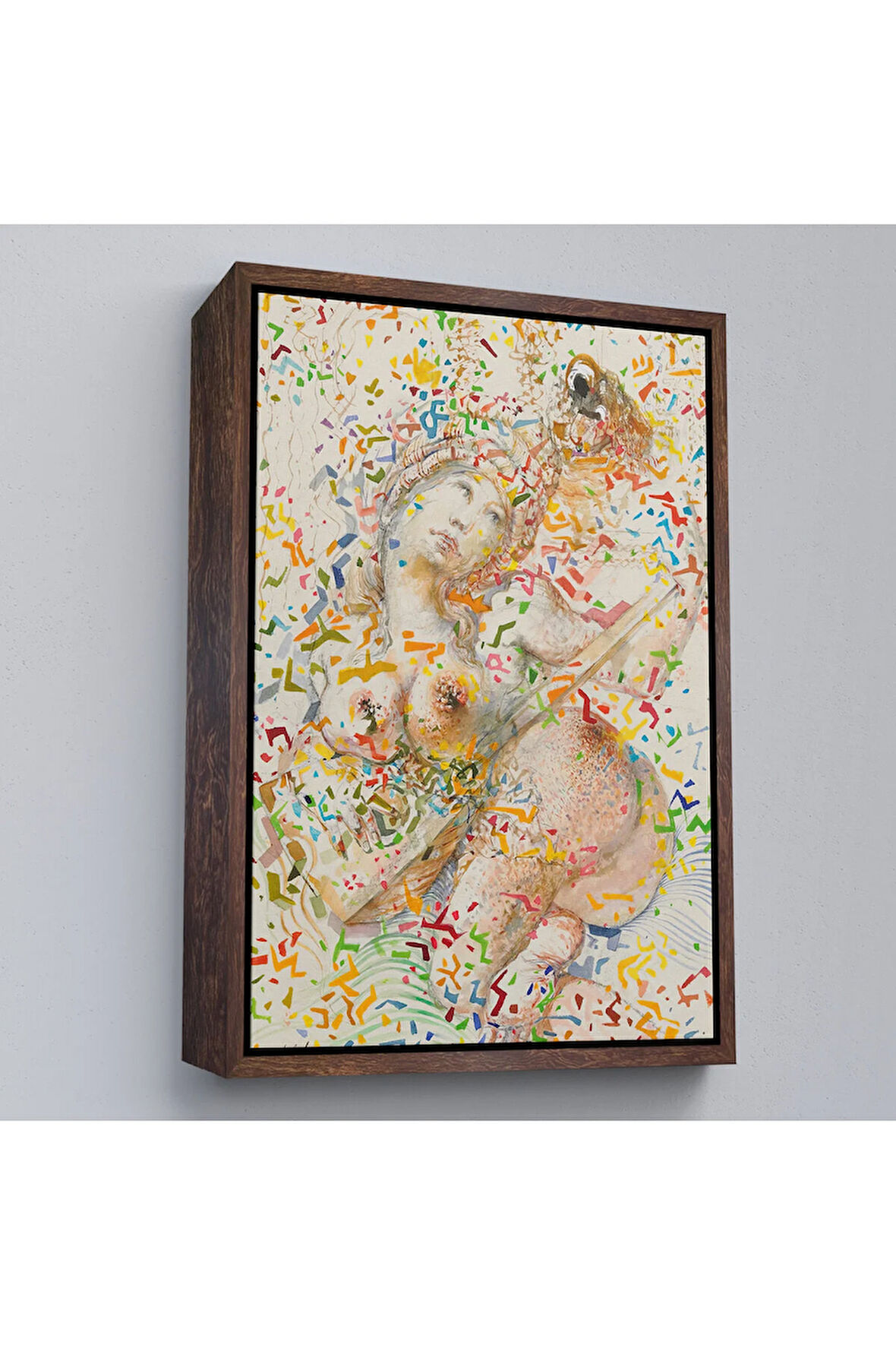 Ahşap Çerçeveli Salvador Dali - Joueuse De Mandole Tablo-7397