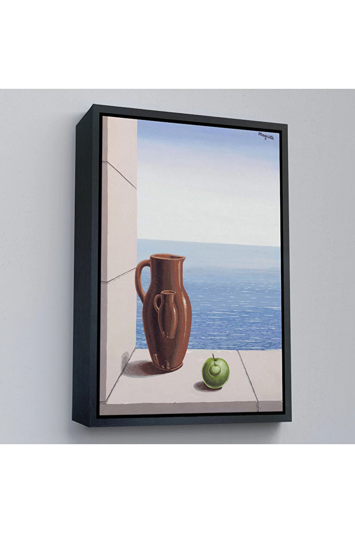 Ahşap Çerçeveli Rene Magritte - Stimülasyon Hedefi Tablosu-7412