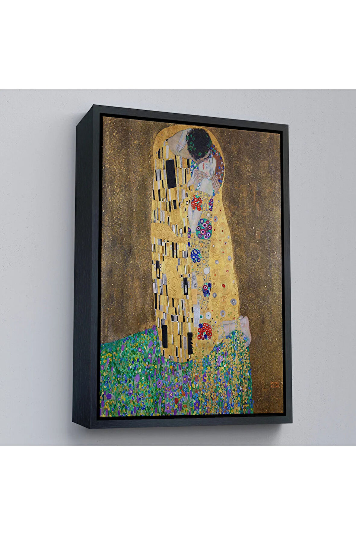 Ahşap Çerçeveli Gustav Klimt'İn Öpücüğü Tablo - The Kiss By Gustav Klimt-7432