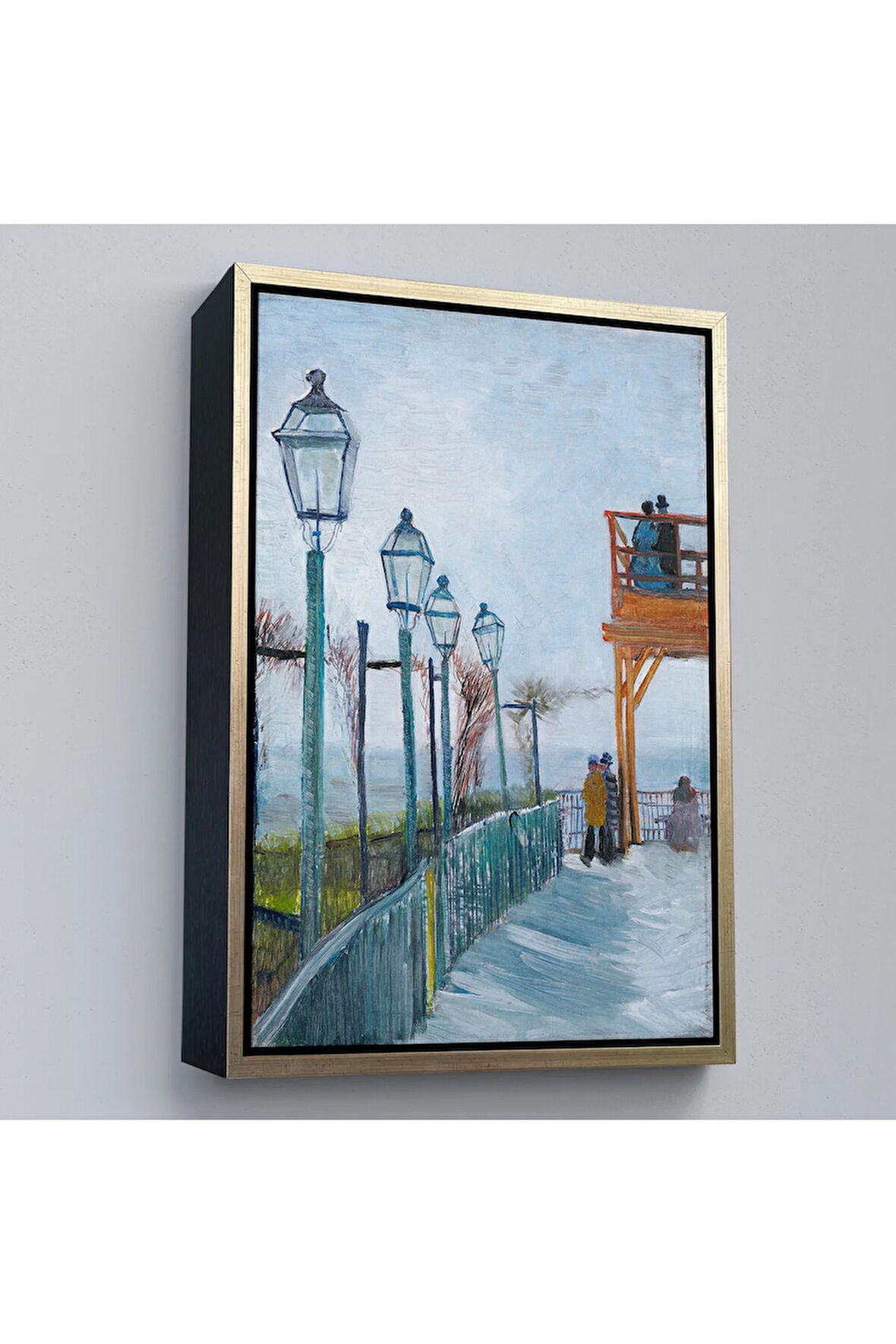 Ahşap Çerçeveli Vincent Van Gogh -Moulin De Blute-Fin Montmartre'Deki Terastablo-7454