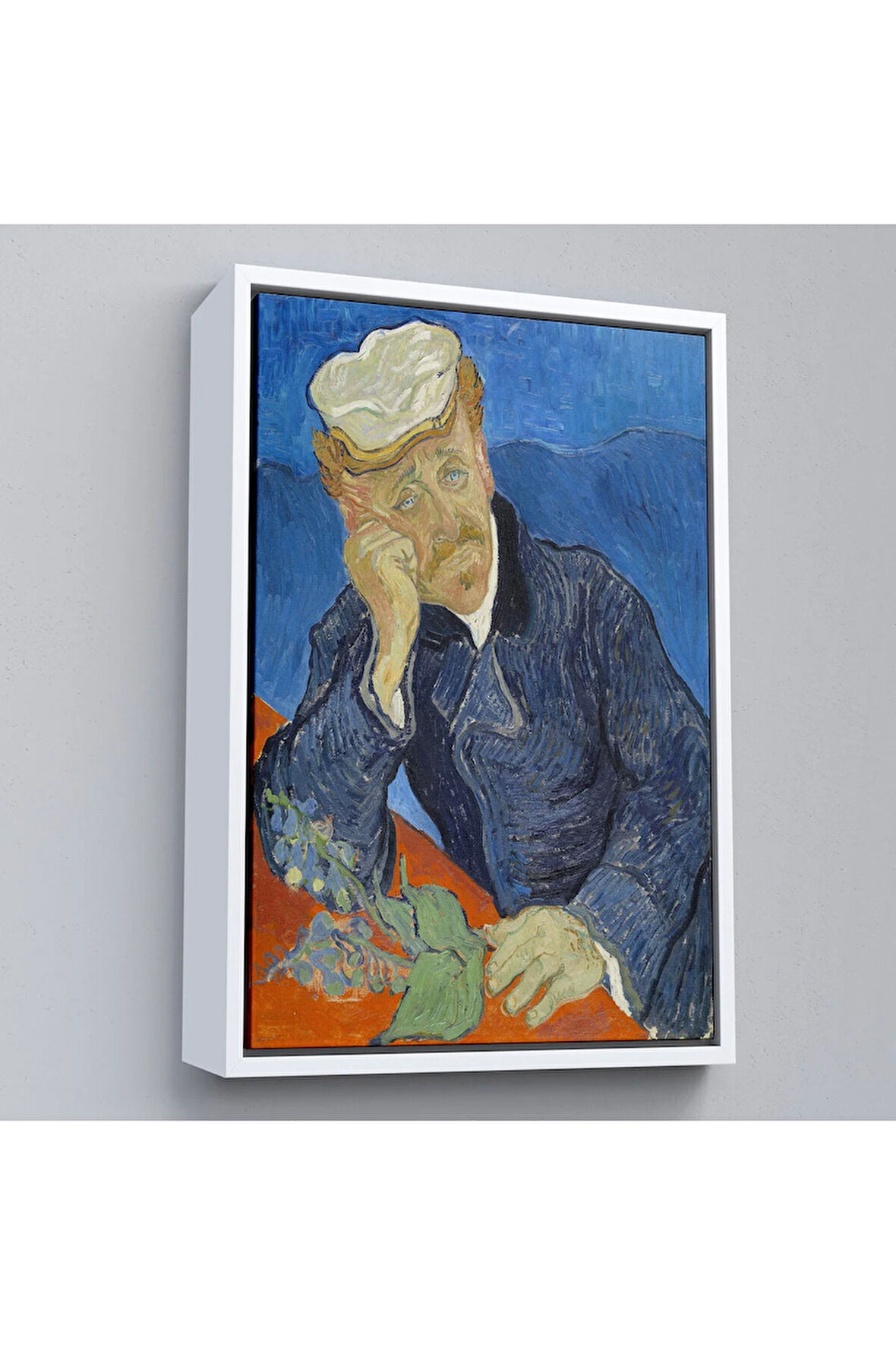 Ahşap Çerçeveli Vincent Van Gogh - Doktor Paul Gachet Tablo-7467