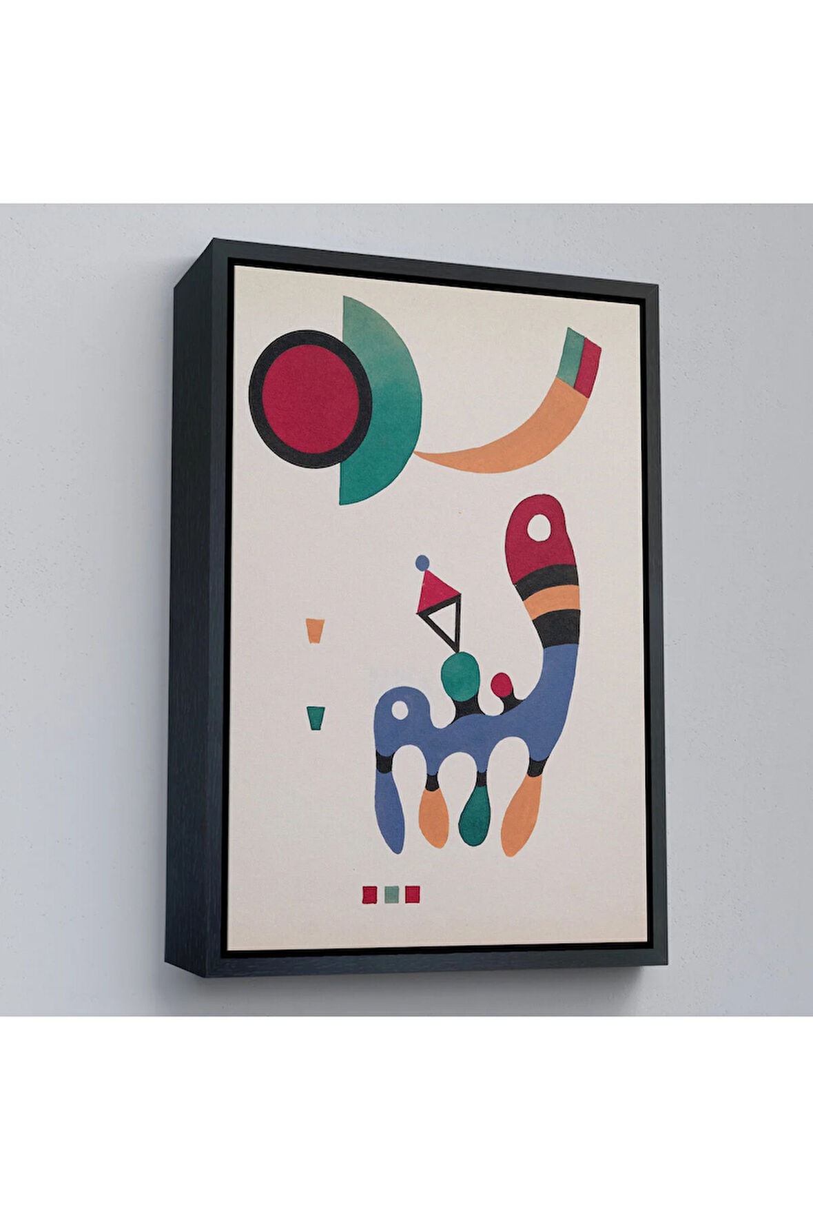 Ahşap Çerçeveli Vasiliy Kandinsky - 11 Resim Ve 7 Şiir Soyut Tablosu-7485