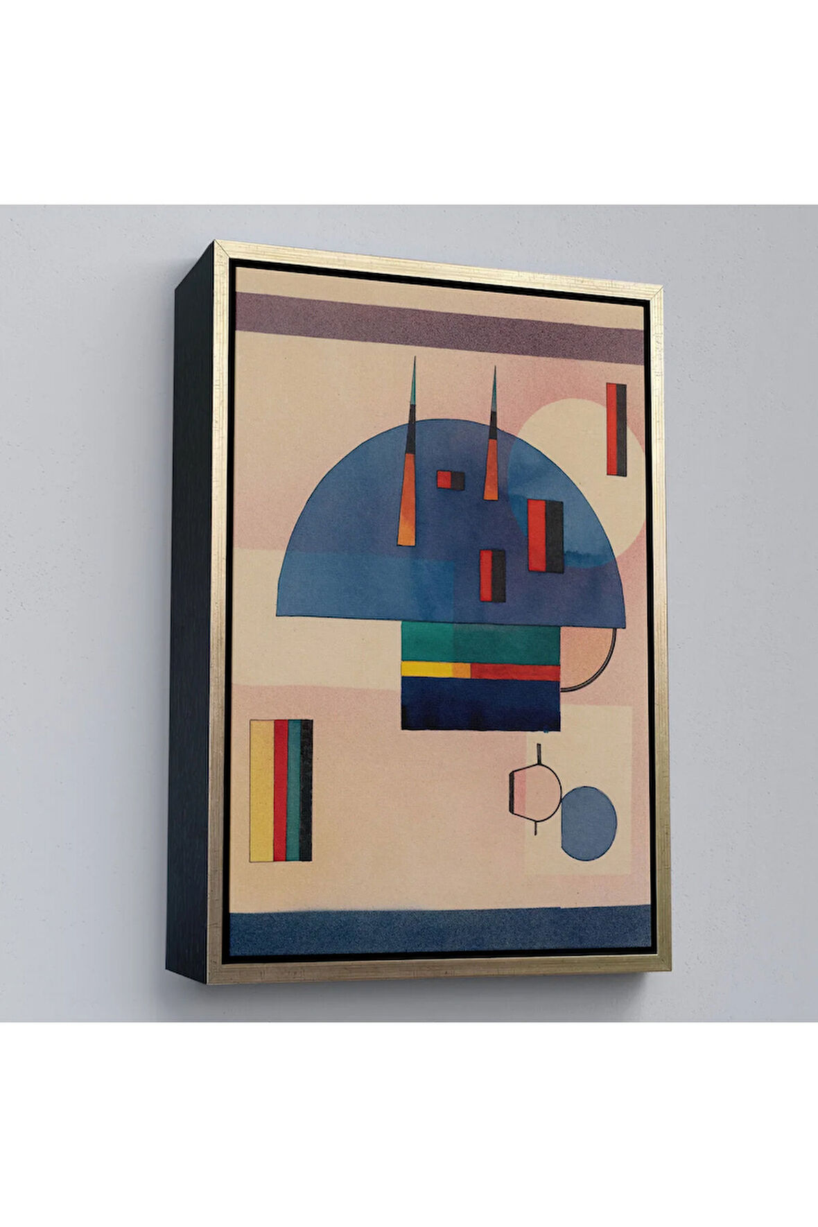 Ahşap Çerçeveli Vasiliy Kandinsky - Sakin Tablosu-7486