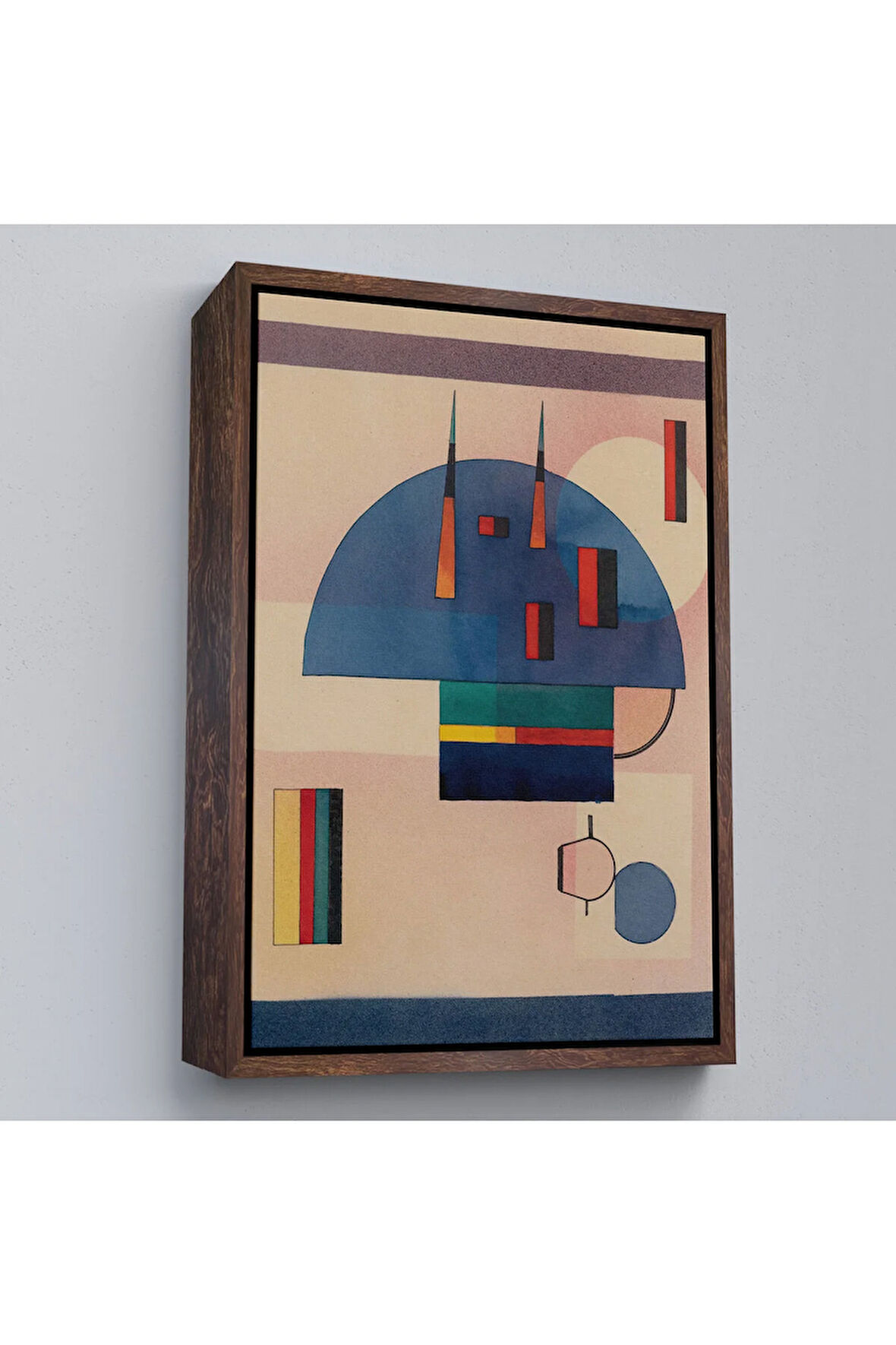 Ahşap Çerçeveli Vasiliy Kandinsky - Sakin Tablosu-7486