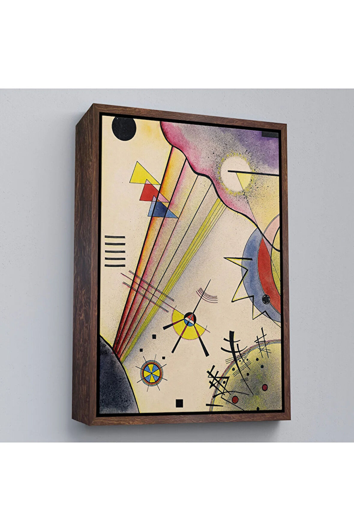 Ahşap Çerçeveli Verbindung Net Bağlantı Tablosu Wassily Kandinsky-7488