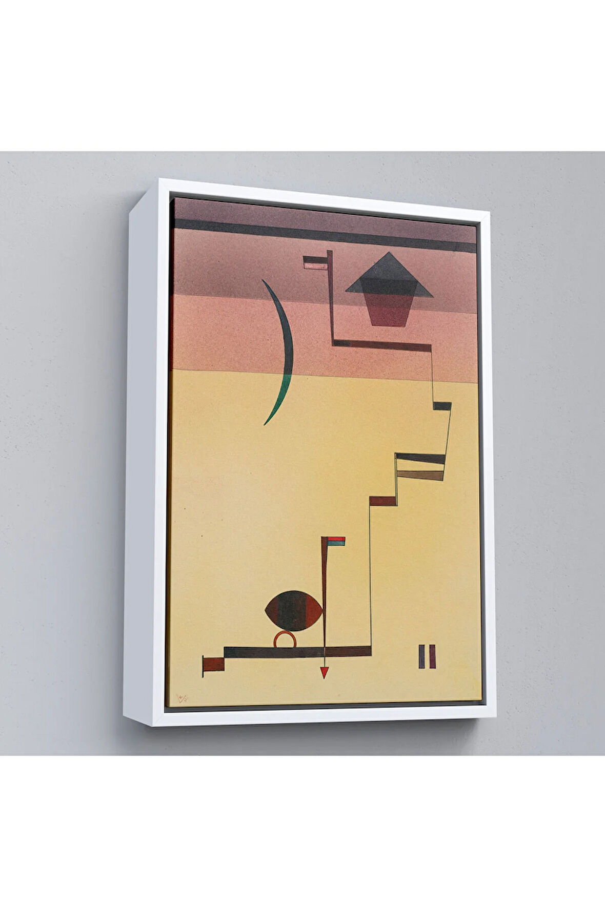 Ahşap Çerçeveli Wassily Kandinsky - Eckig Açısal Tablo-7490