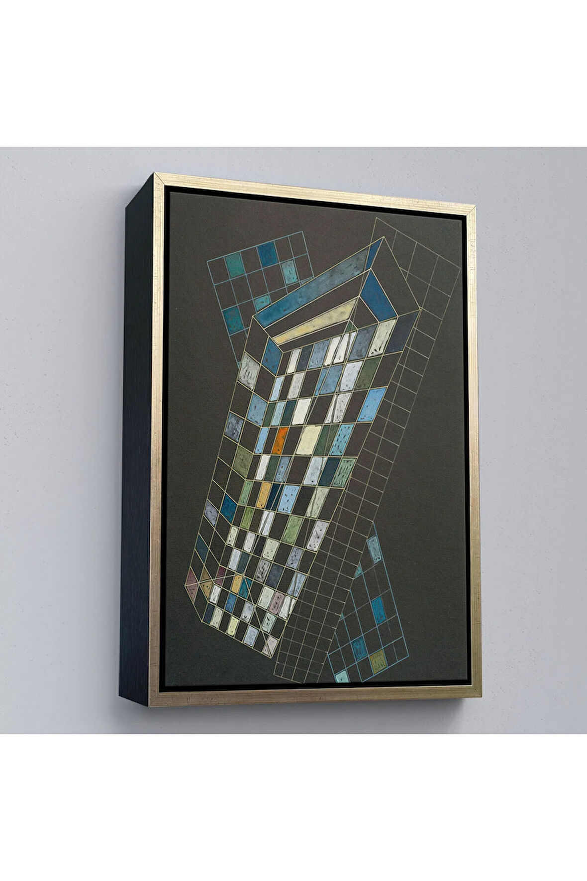 Ahşap Çerçeveli Wassily Kandinsky - Küçük Uçaklar Tablosu-7494