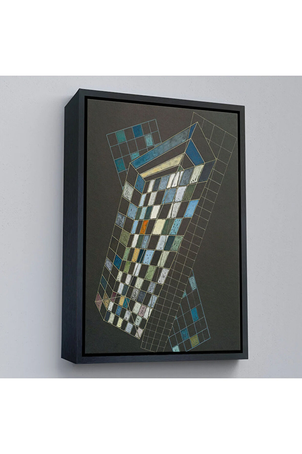 Ahşap Çerçeveli Wassily Kandinsky - Küçük Uçaklar Tablosu-7494