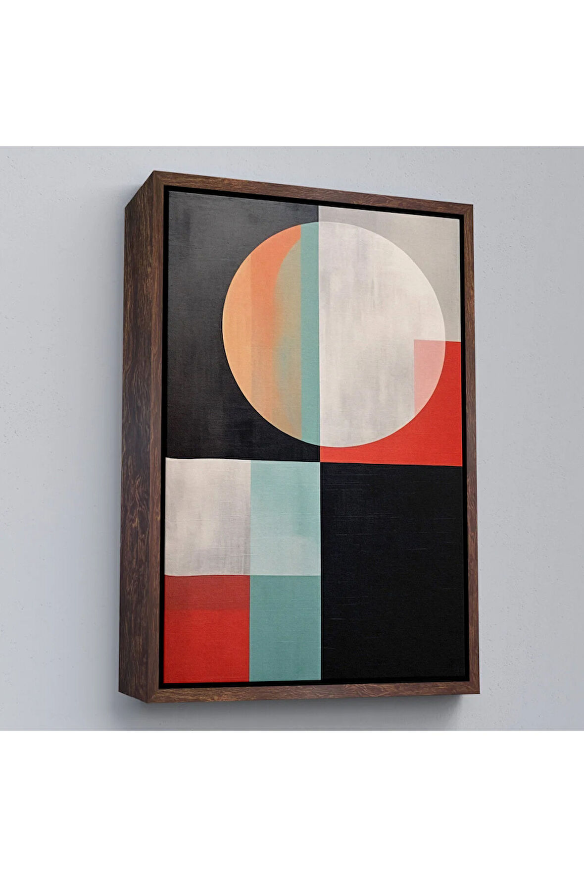 Ahşap Çerçeveli Soyut Tablo-7530
