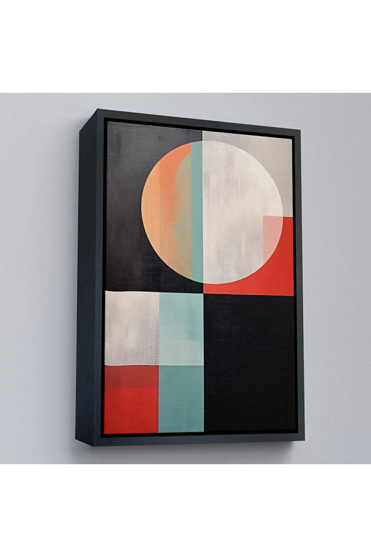 Ahşap Çerçeveli Soyut Tablo-7530