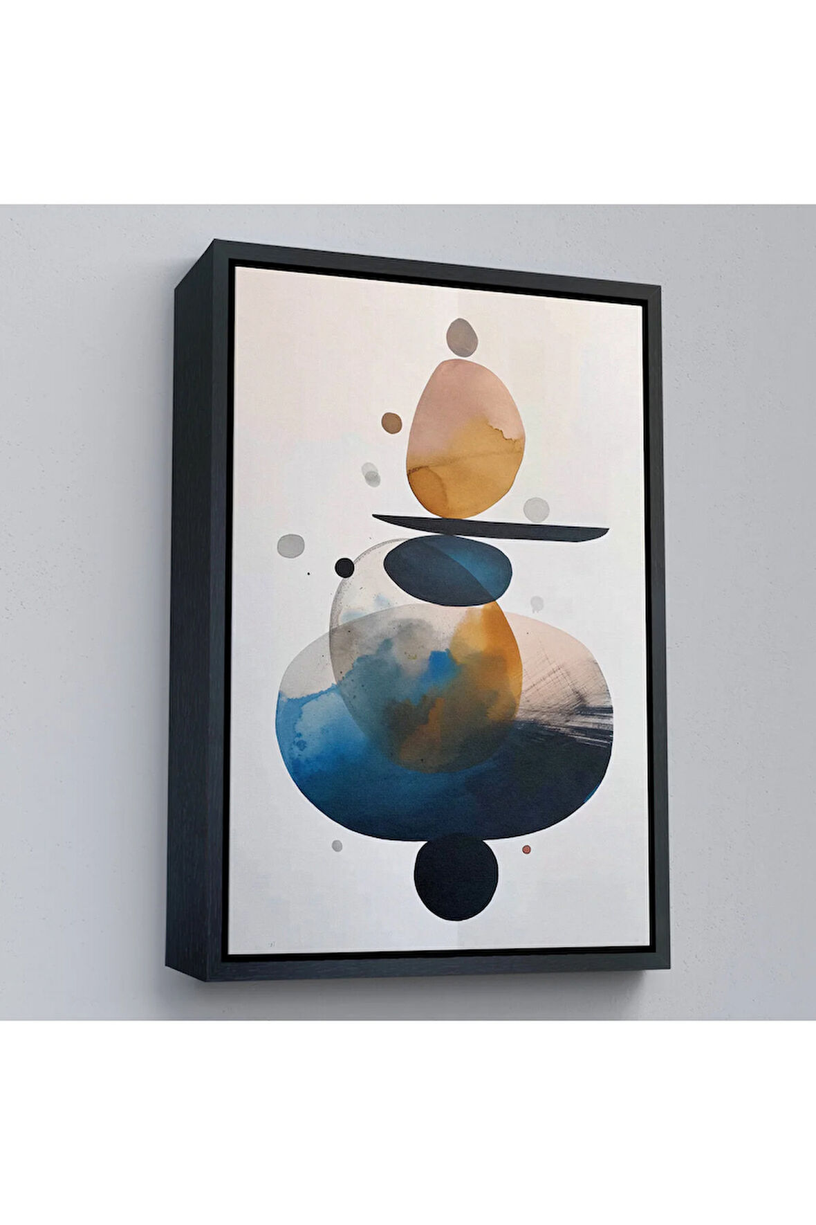 Ahşap Çerçeveli Suluboya Çalışması Denge Tablosu-7562