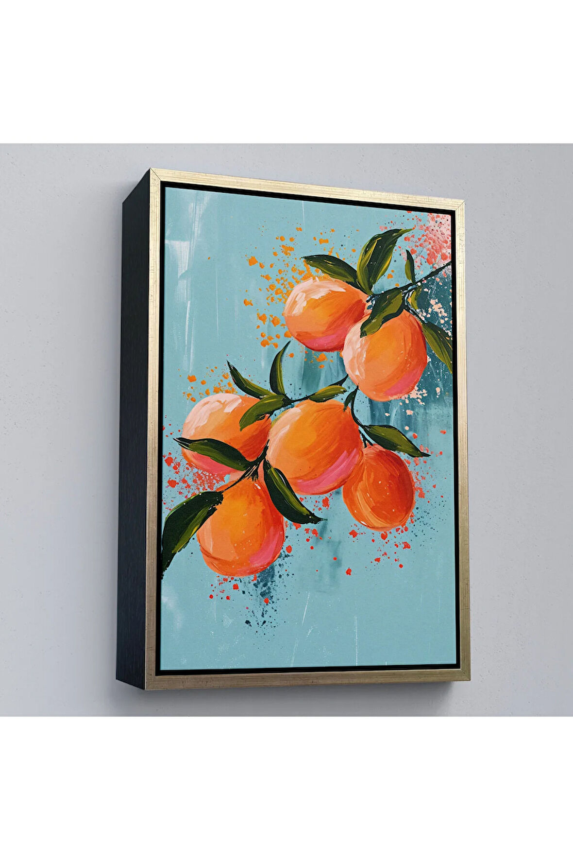 Ahşap Çerçeveli Limon Dalı Tablo-7570