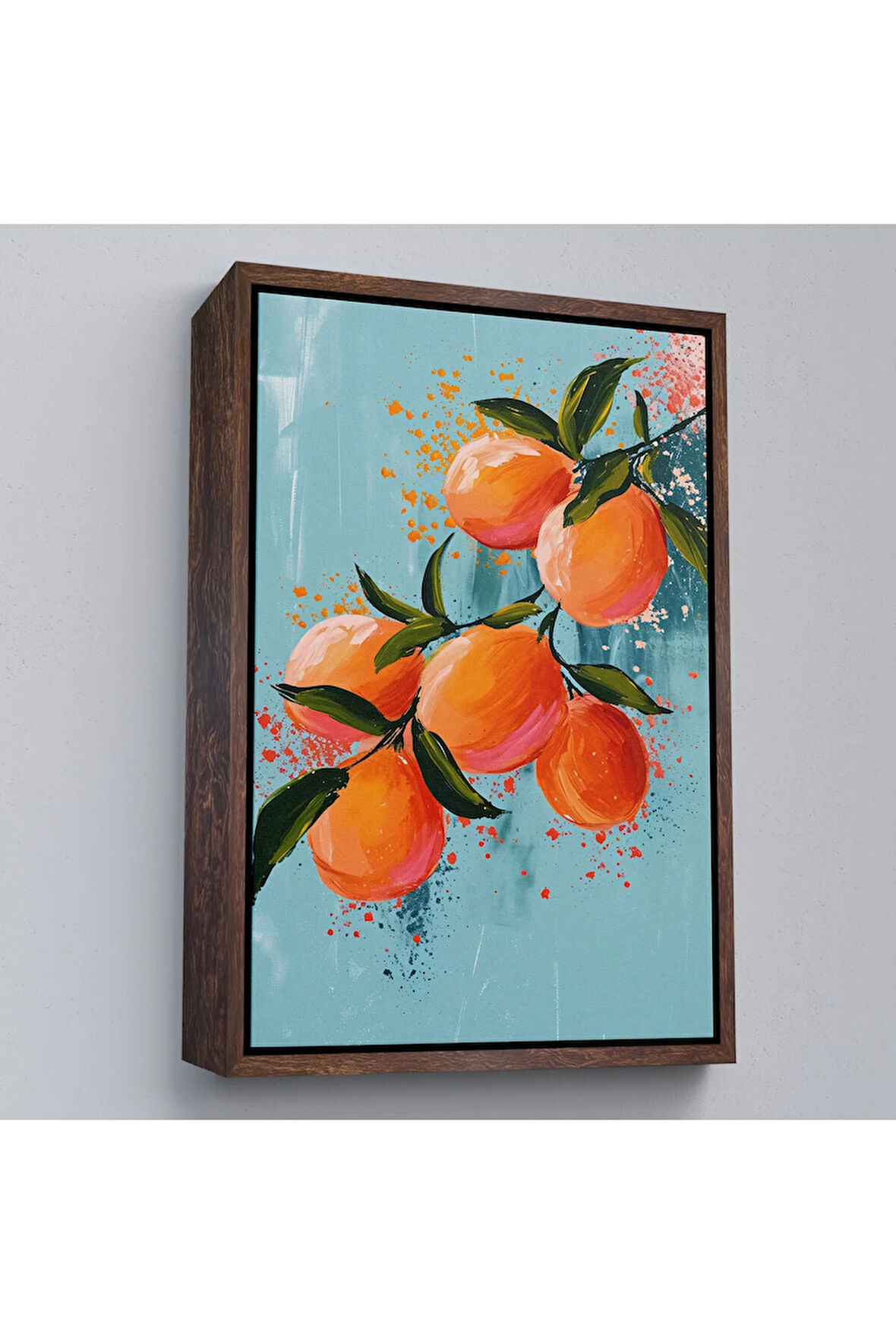 Ahşap Çerçeveli Limon Dalı Tablo-7570