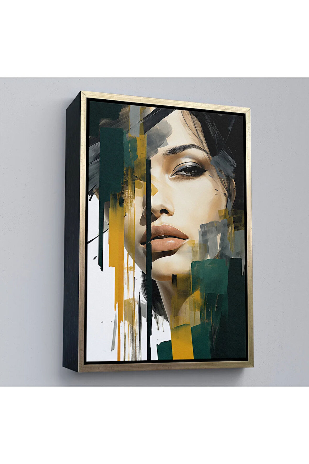 Ahşap Çerçeveli Güzel Kadın Tablosu-7572