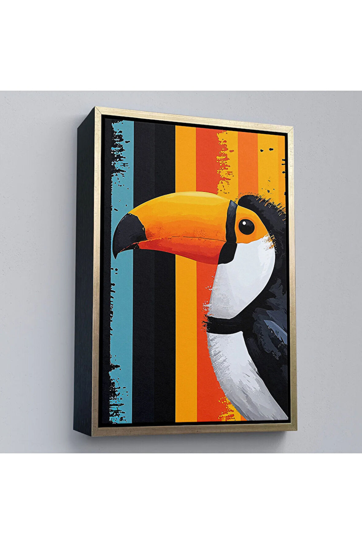 Ahşap Çerçeveli Toucan Kuşu Tablo-7587