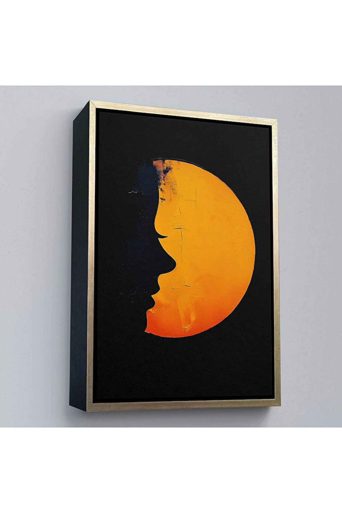 Ahşap Çerçeveli Güneş Ve Kadın Silüeti Tablo-7588
