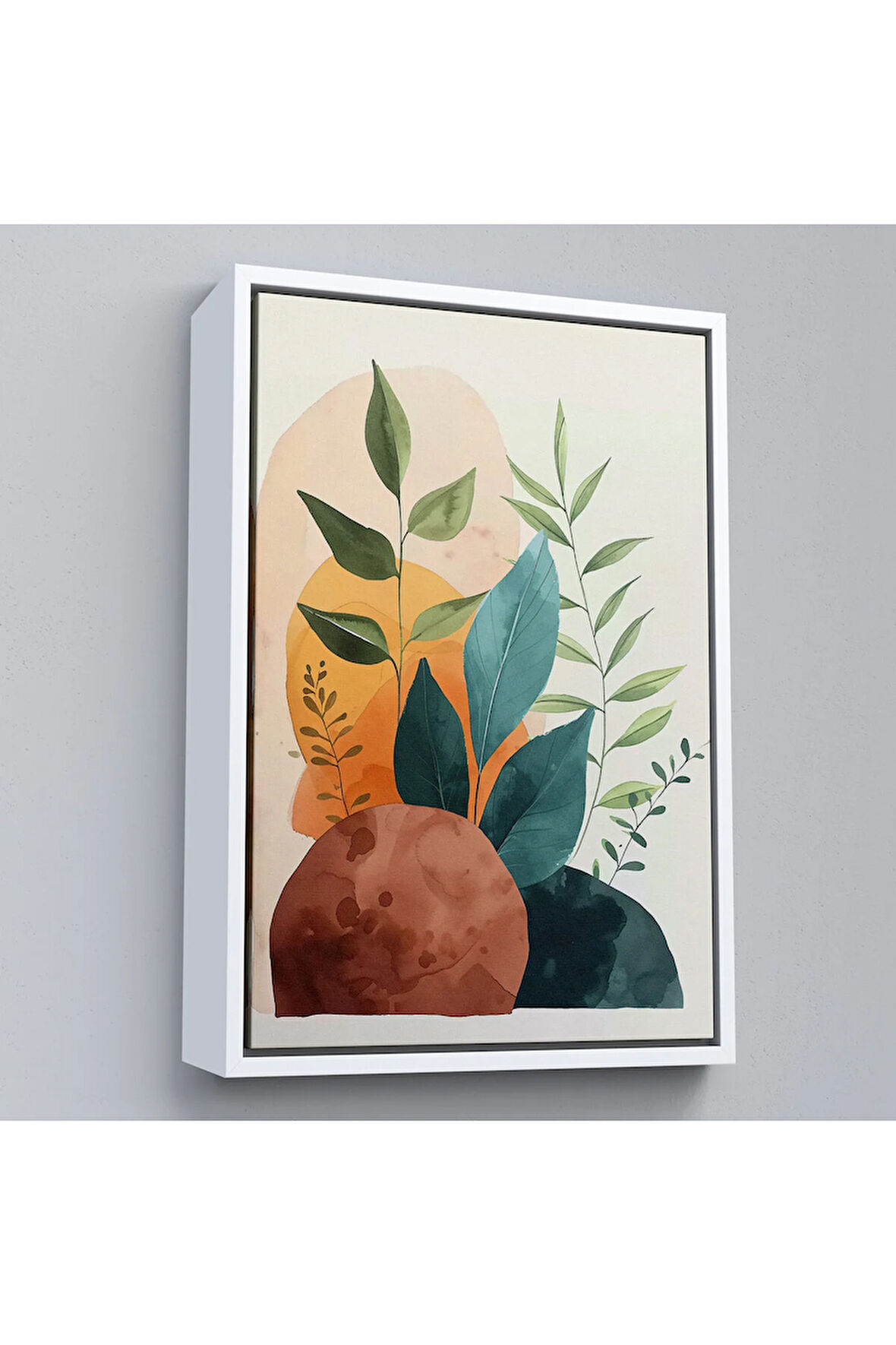 Ahşap Çerçeveli İskandinav Tarzı Soft Çiiçekler Tablo-7590