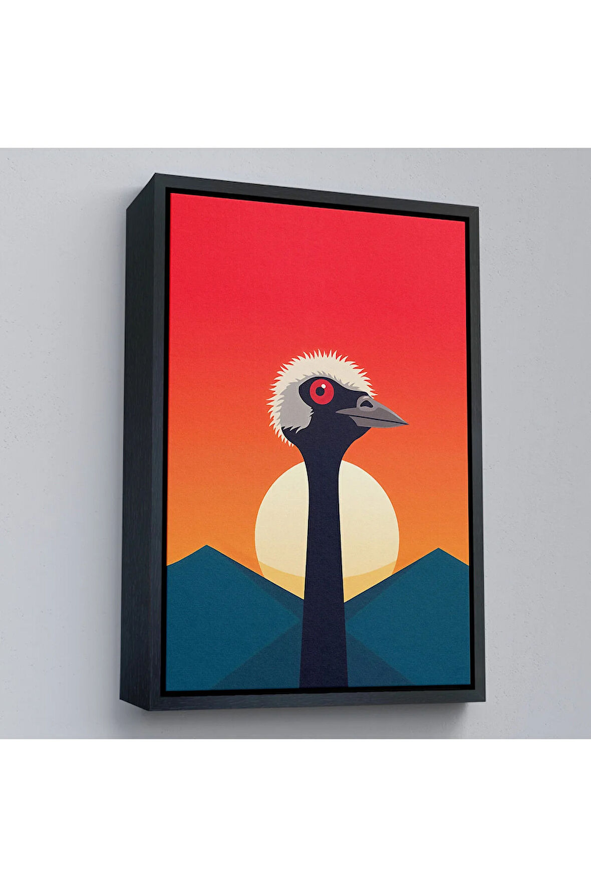 Ahşap Çerçeveli Minimal Devekuşu Tablo-7652