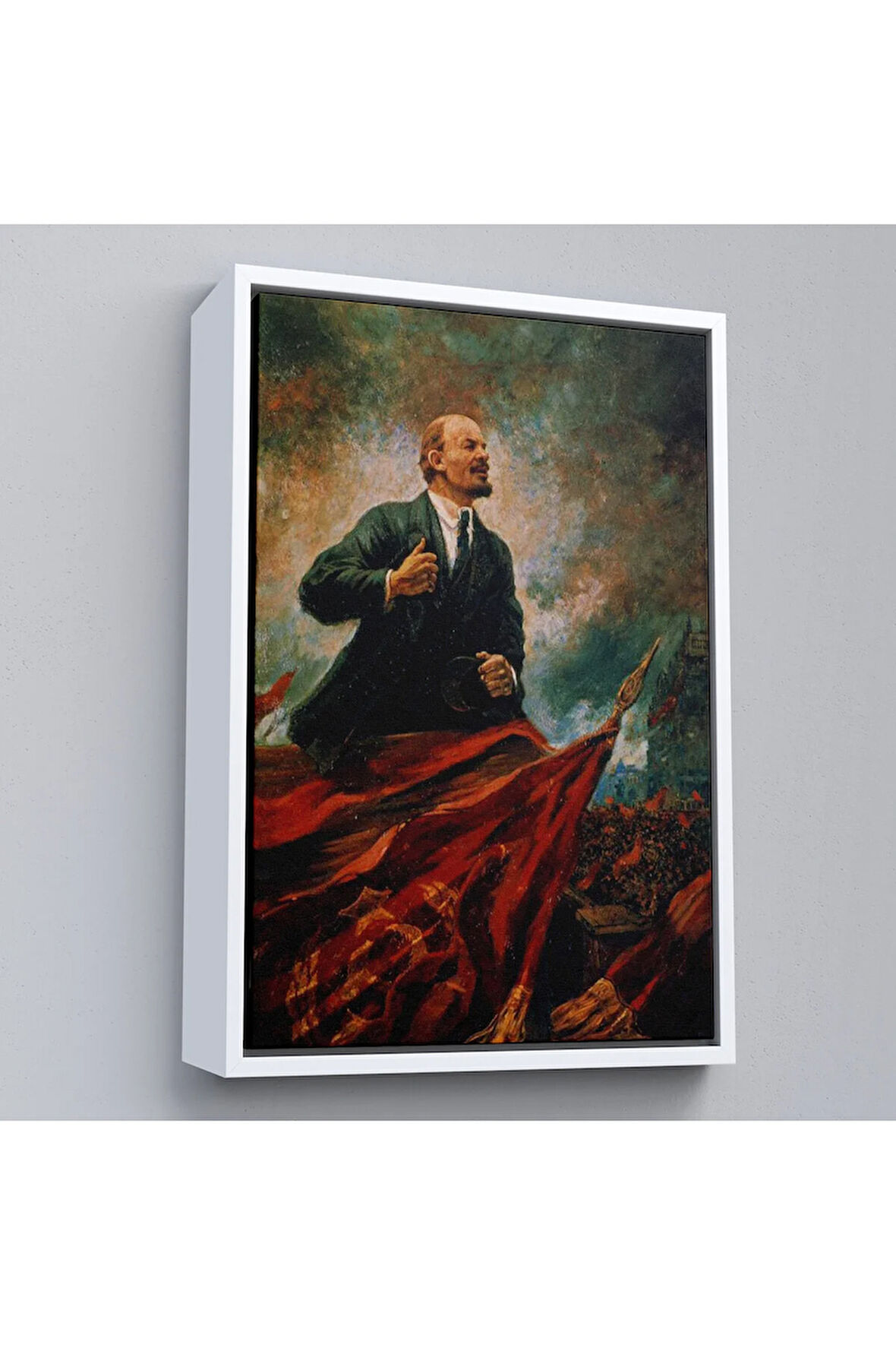 Ahşap Çerçeveli Sovyet Lideri Vladimir Lenin Tablo-7677