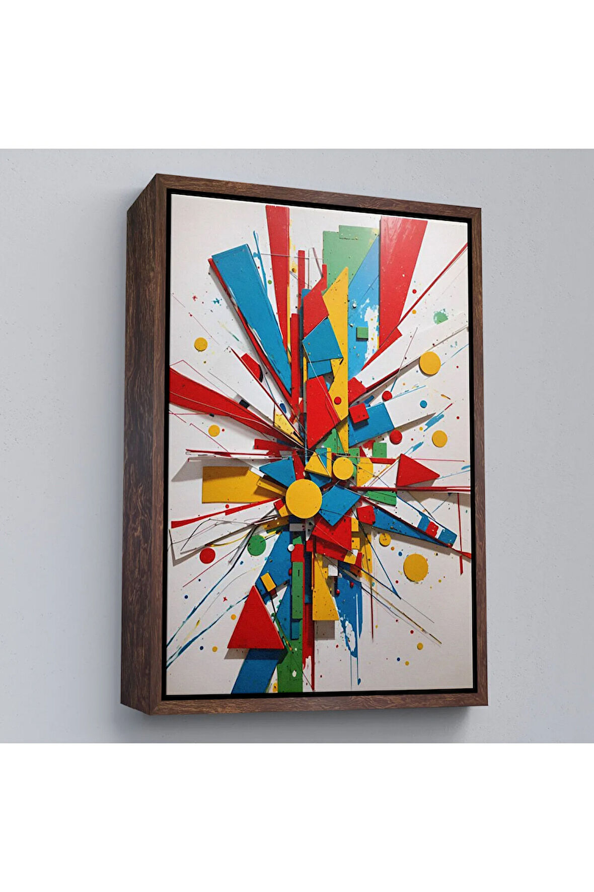 Ahşap Çerçeveli Düzensiz Şekiller Tablosu-7695