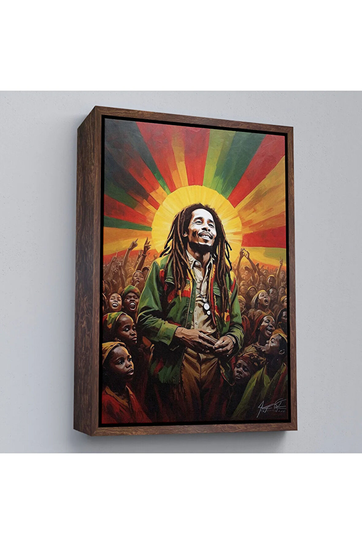 Ahşap Çerçeveli Bob Marley Tablosu-7744