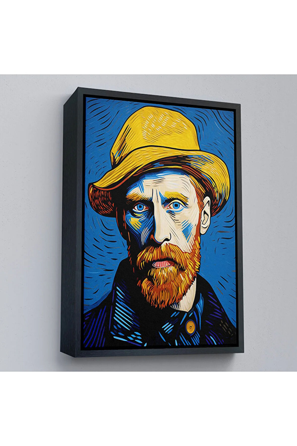 Ahşap Çerçeveli Vincent Van Gogh Portre Tablosu-7752