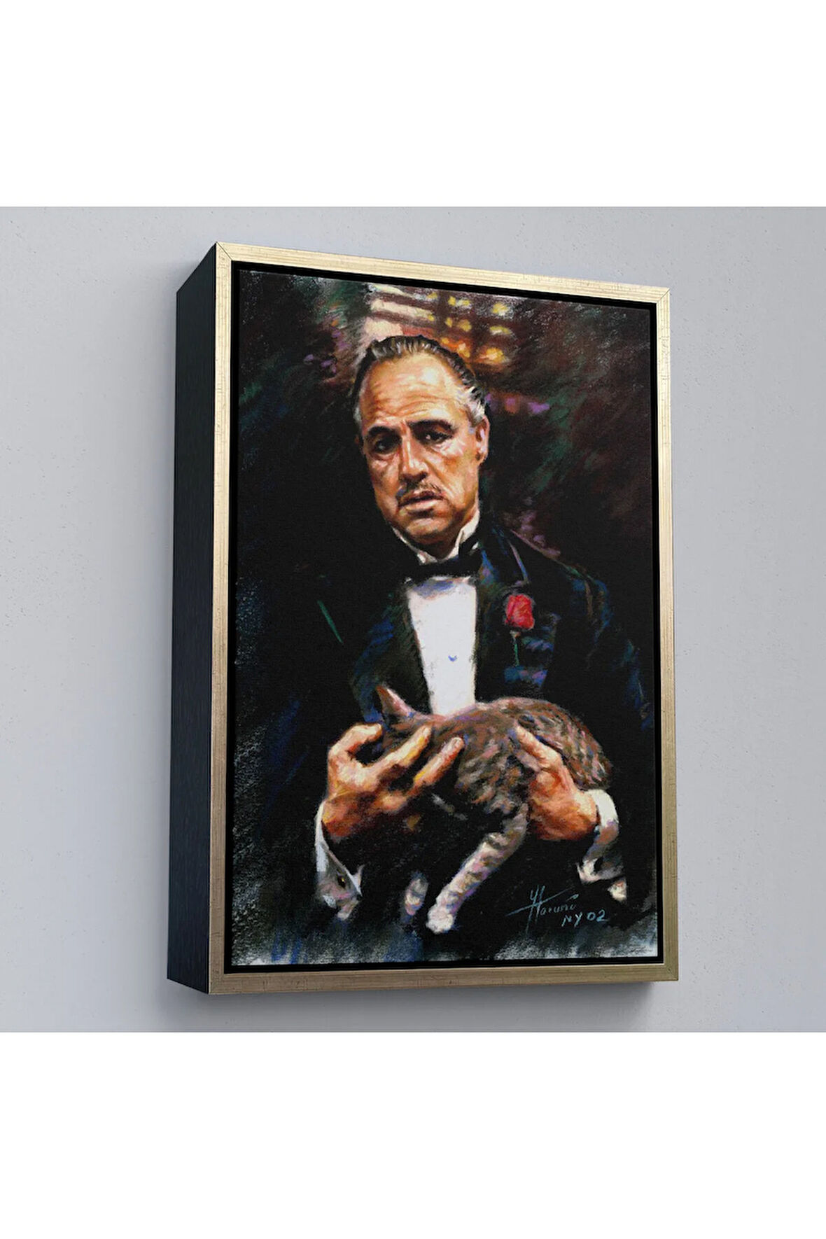 Ahşap Çerçeveli Godfather Mafya Film Tablo-7763