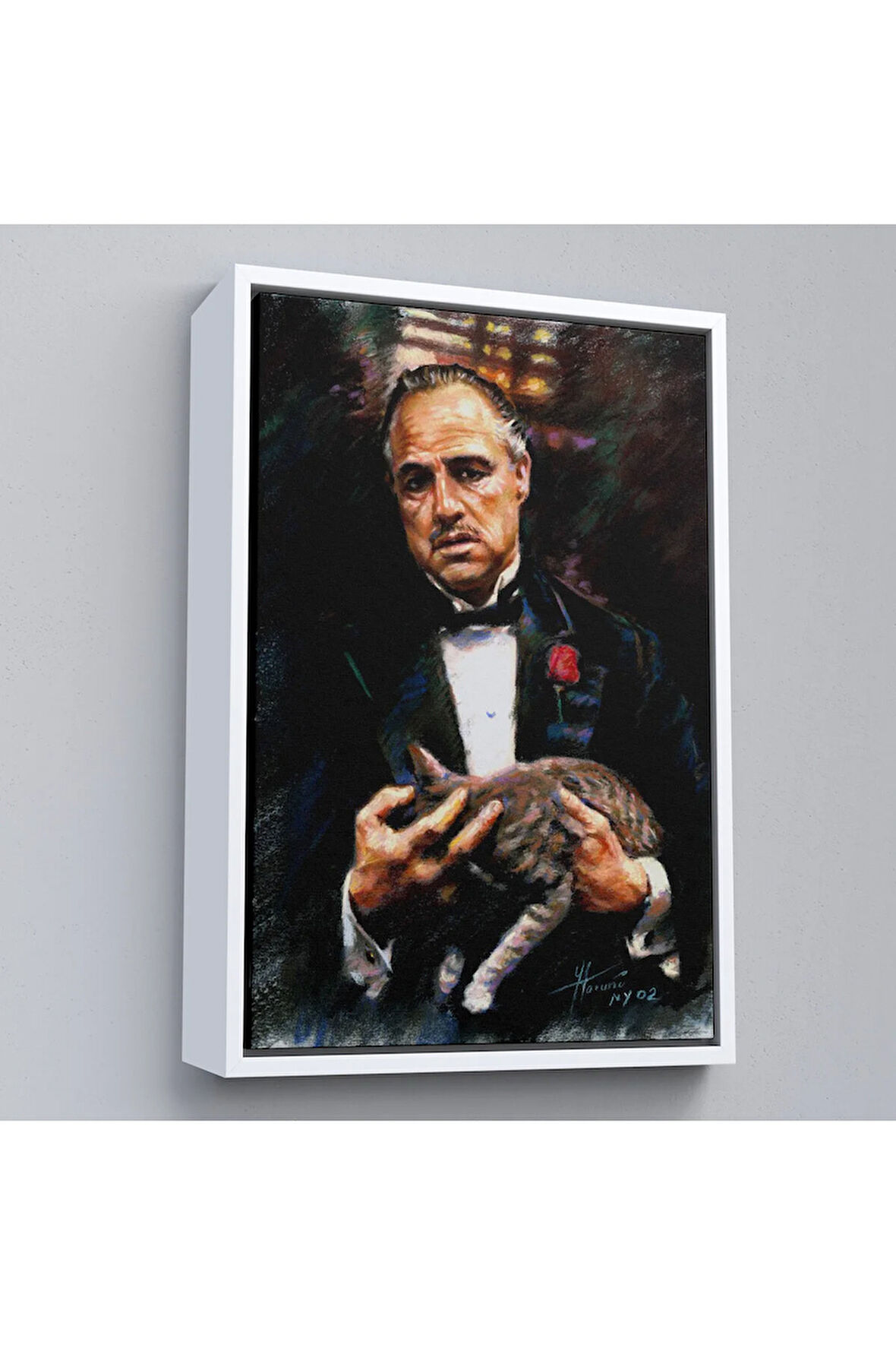 Ahşap Çerçeveli Godfather Mafya Film Tablo-7763