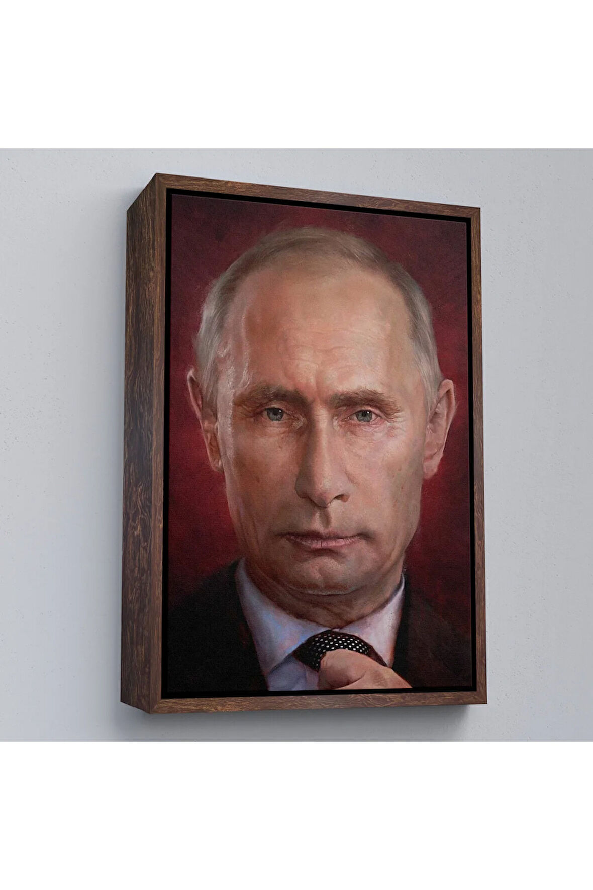 Ahşap Çerçeveli Vladimir Putin Rusya Devlet Başkanı Tablo-7768
