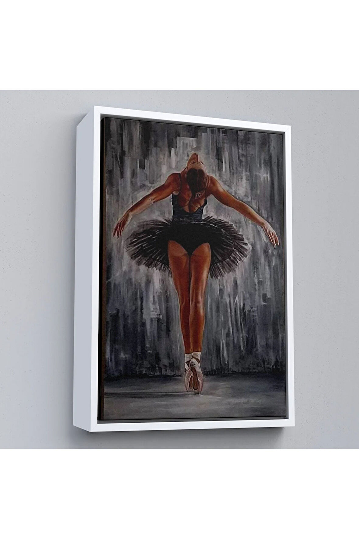 Ahşap Çerçeveli Balerin Kadın Tablosu-7789