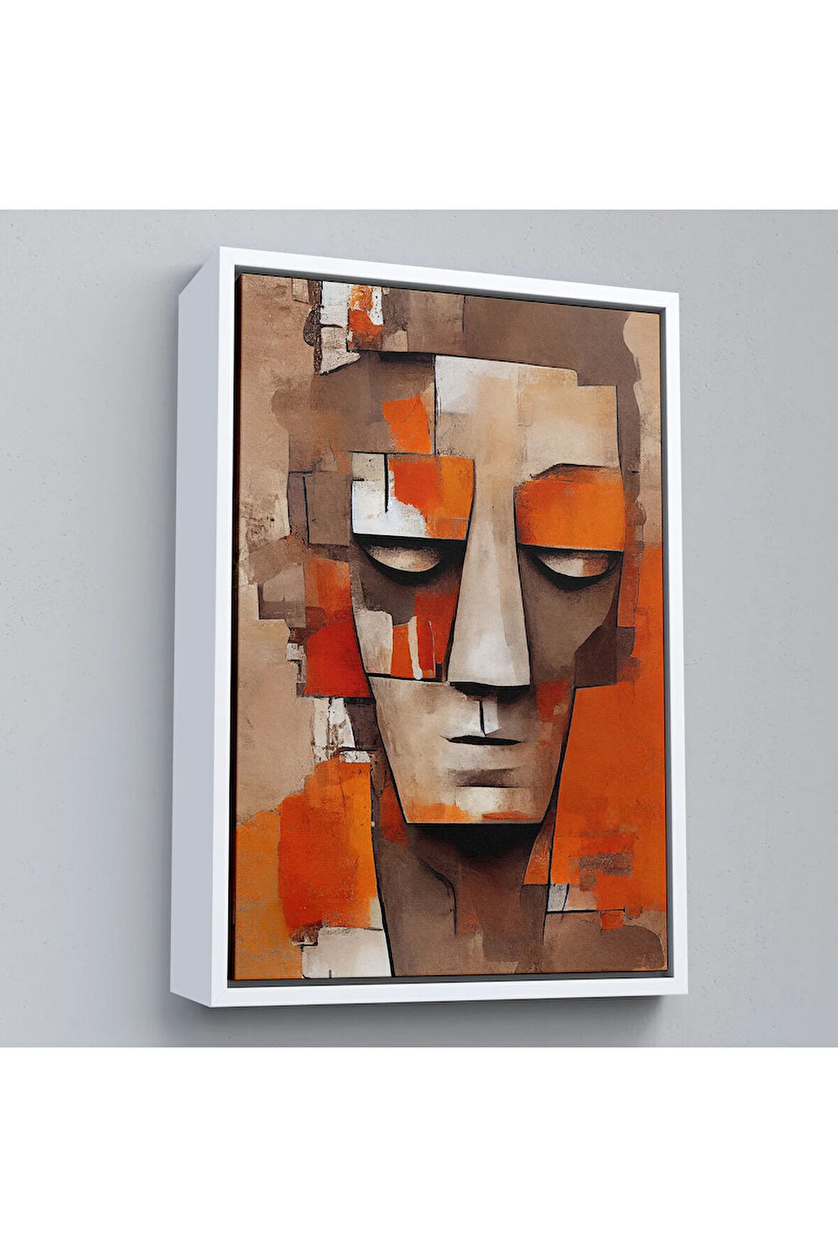 Ahşap Çerçeveli İkonik Sürreal Adam Tablosu-7836