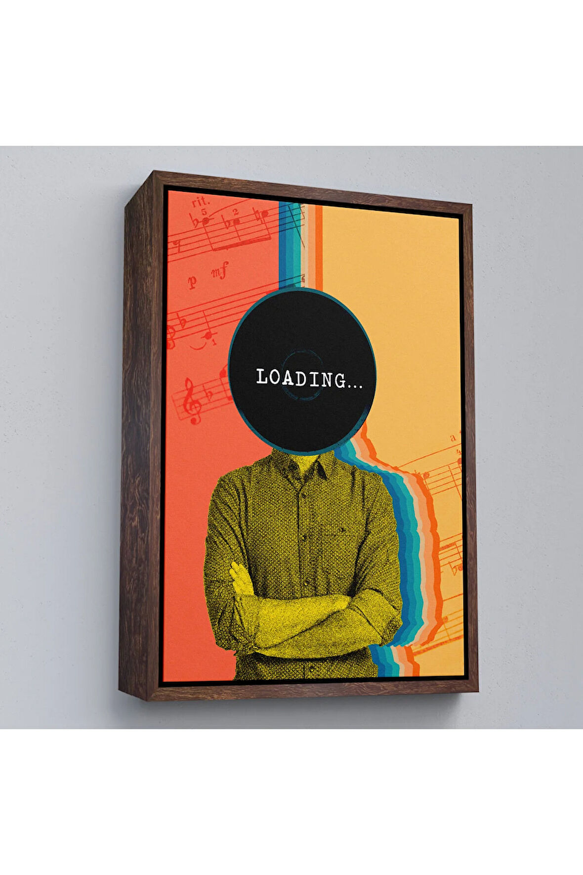 Ahşap Çerçeveli Pop Art Loading Tablosu-7876