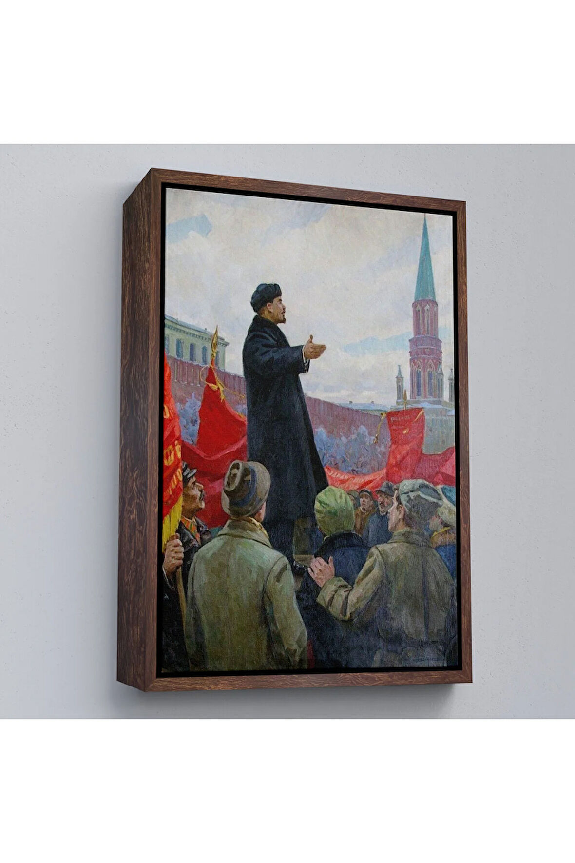 Ahşap Çerçeveli Sovyet Lideri Vladimir Lenin Tablo-7888