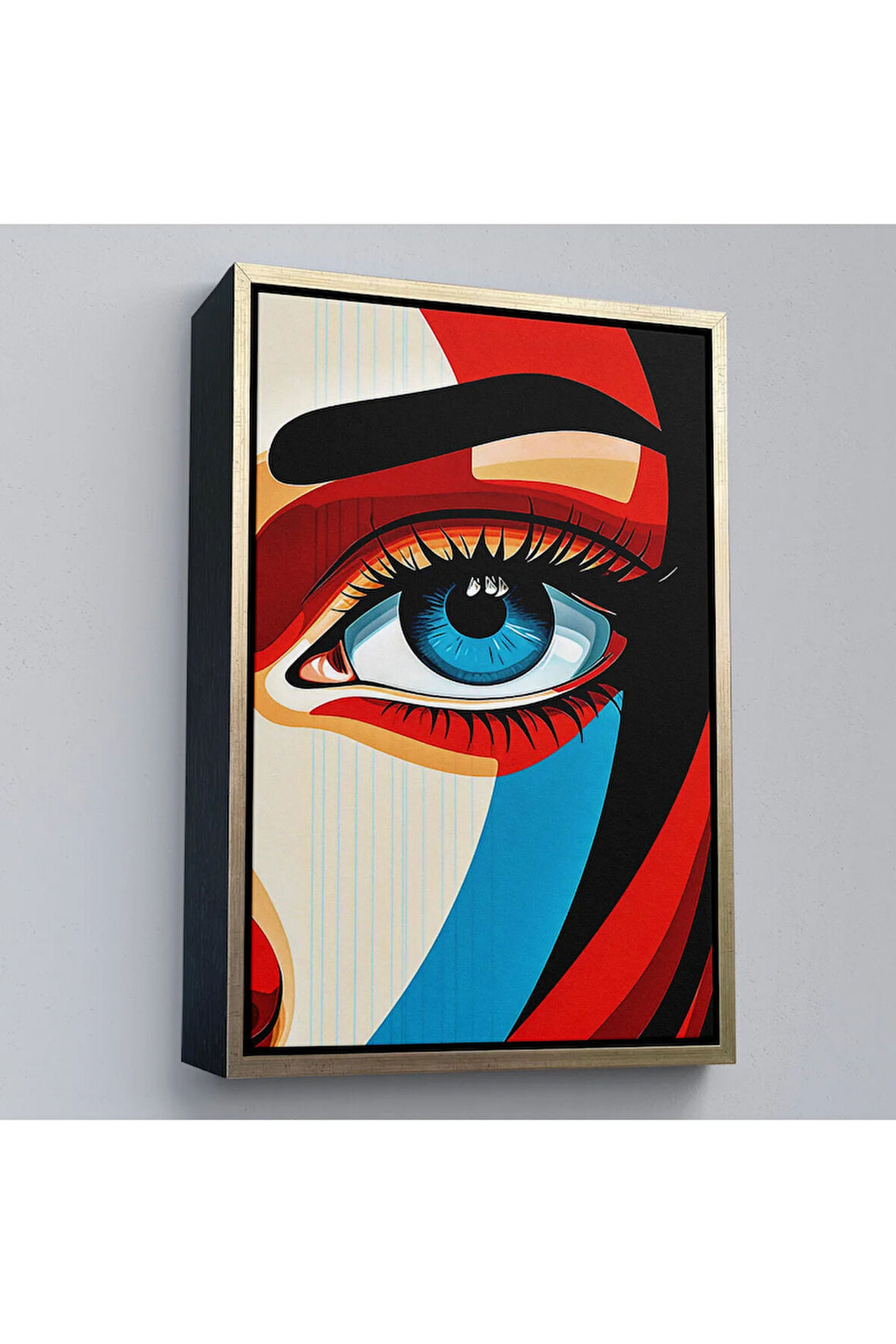 Ahşap Çerçeveli Güzel Gözlü Kadın Tablo-7908