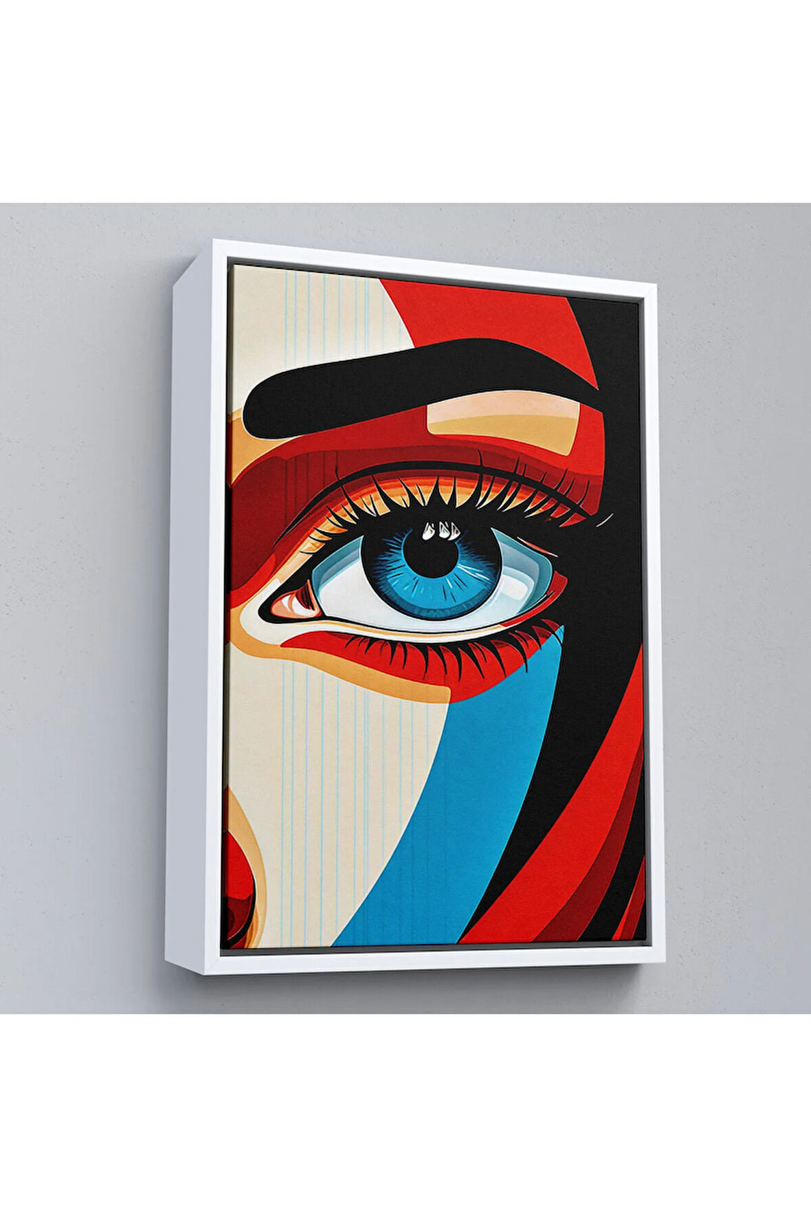 Ahşap Çerçeveli Güzel Gözlü Kadın Tablo-7908