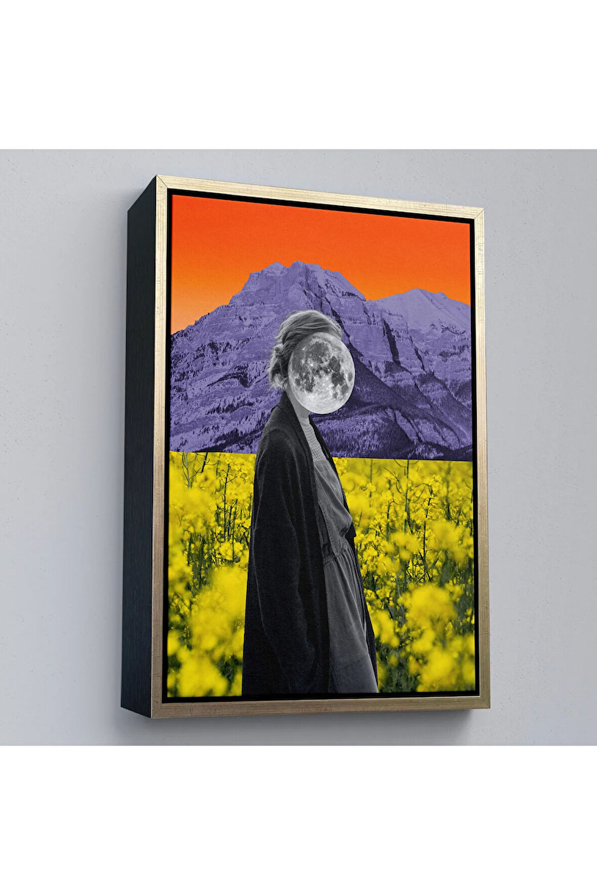 Ahşap Çerçeveli Soyut Kadın Tablosu-7914