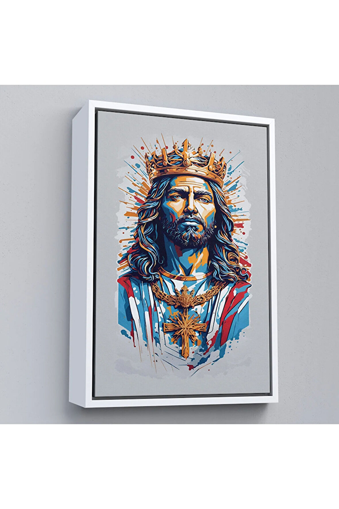 Ahşap Çerçeveli Hz İsa Tablosu - Jesus-7927
